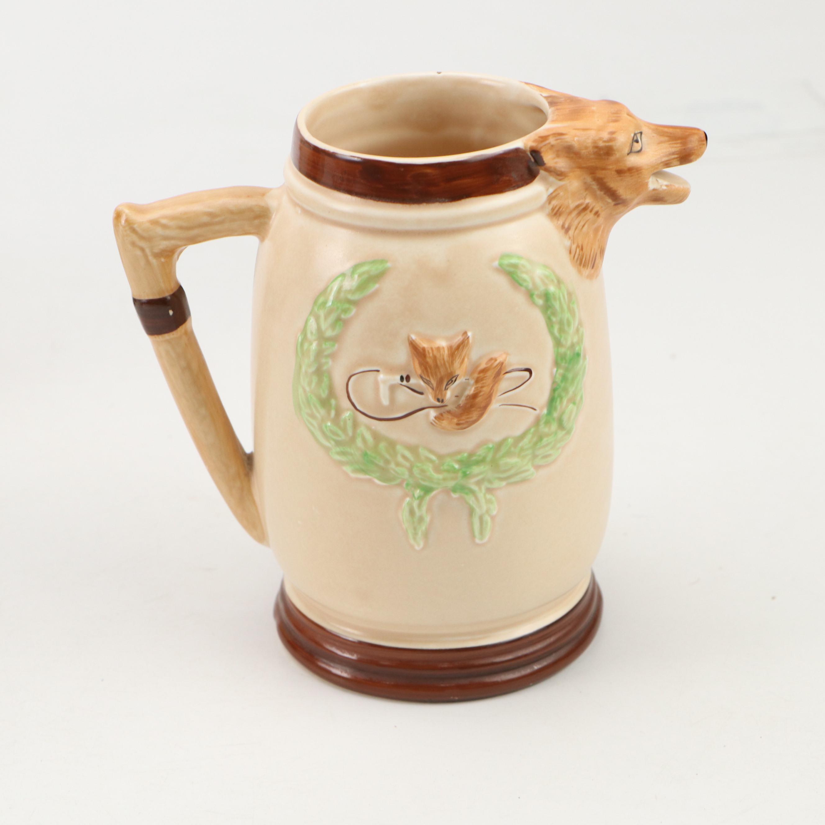 Arthur Wood with Other Hunt Scene Tankards and Teapot, Early to Mid-20th Century