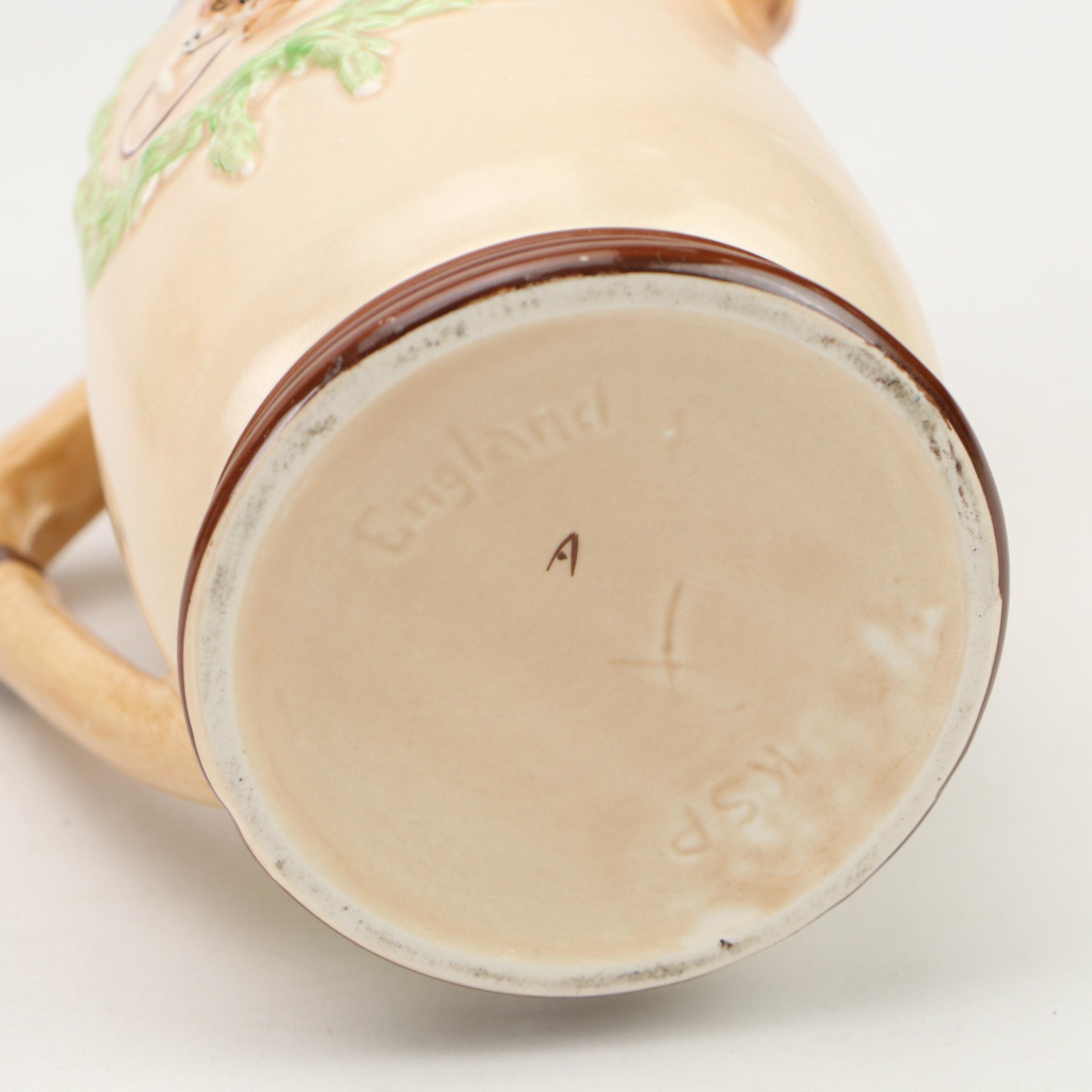 Arthur Wood with Other Hunt Scene Tankards and Teapot, Early to Mid-20th Century