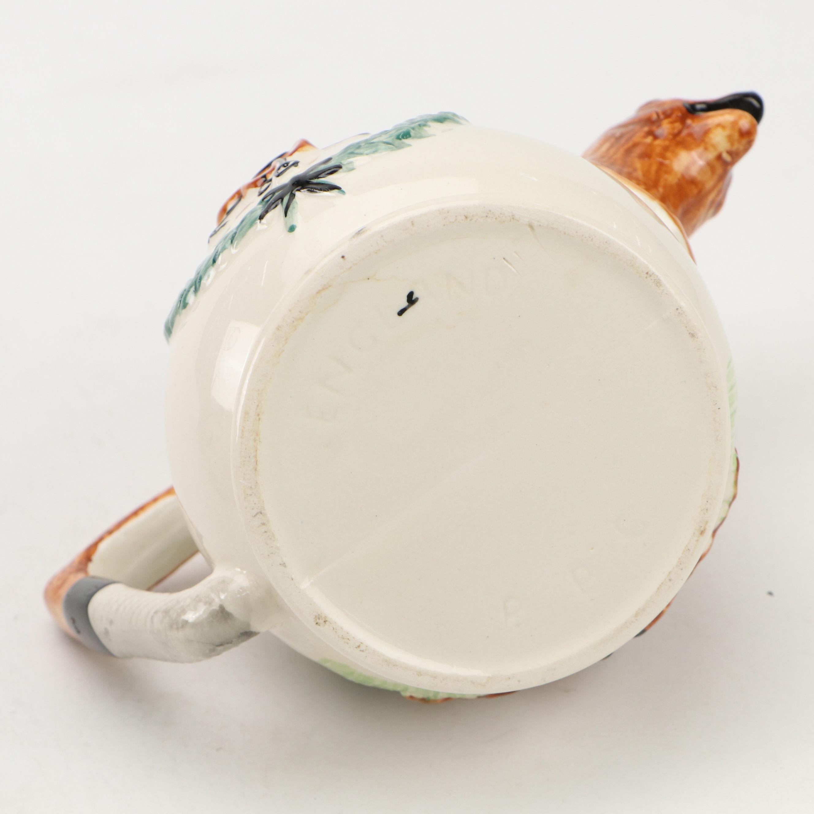 Arthur Wood with Other Hunt Scene Tankards and Teapot, Early to Mid-20th Century