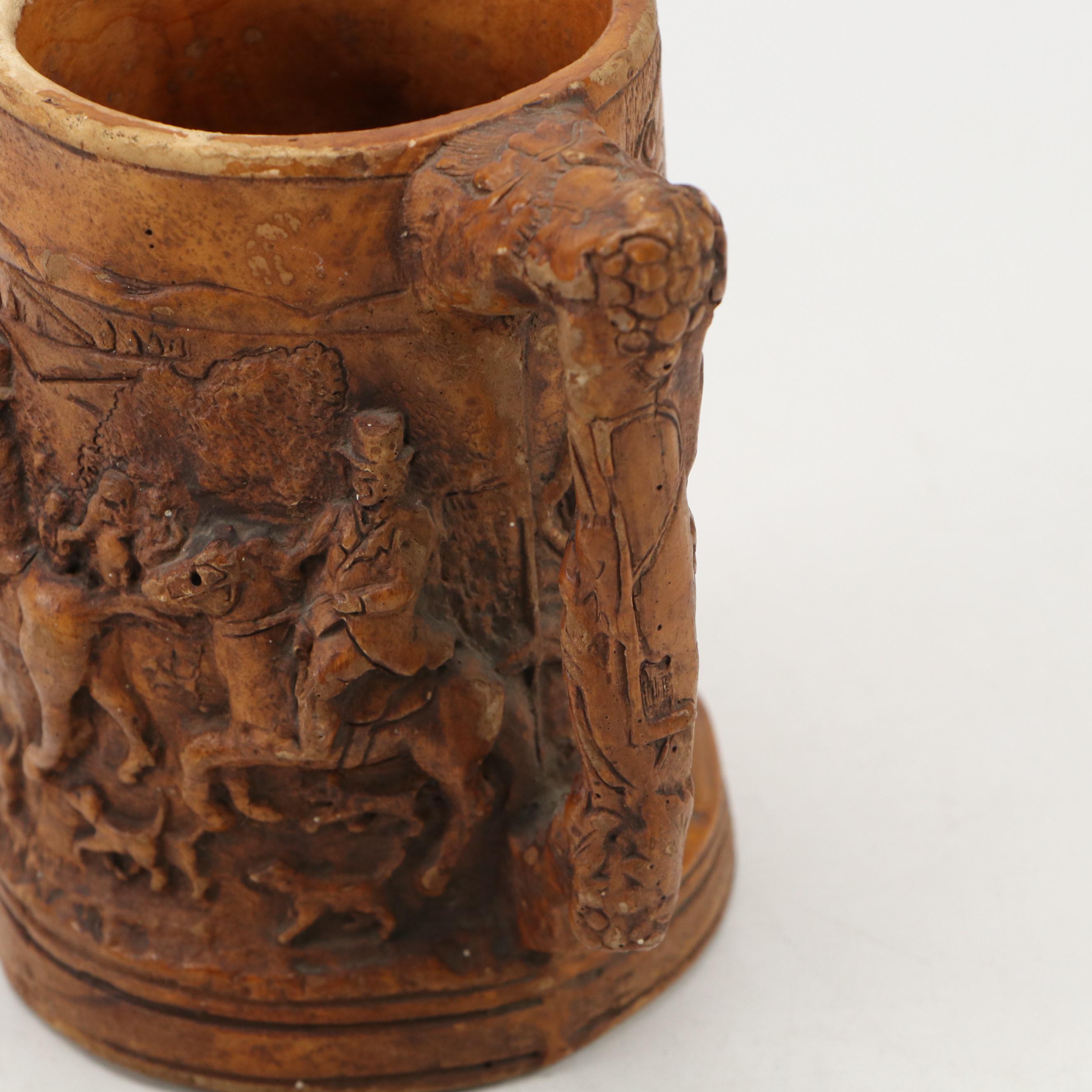 Arthur Wood with Other Hunt Scene Tankards and Teapot, Early to Mid-20th Century