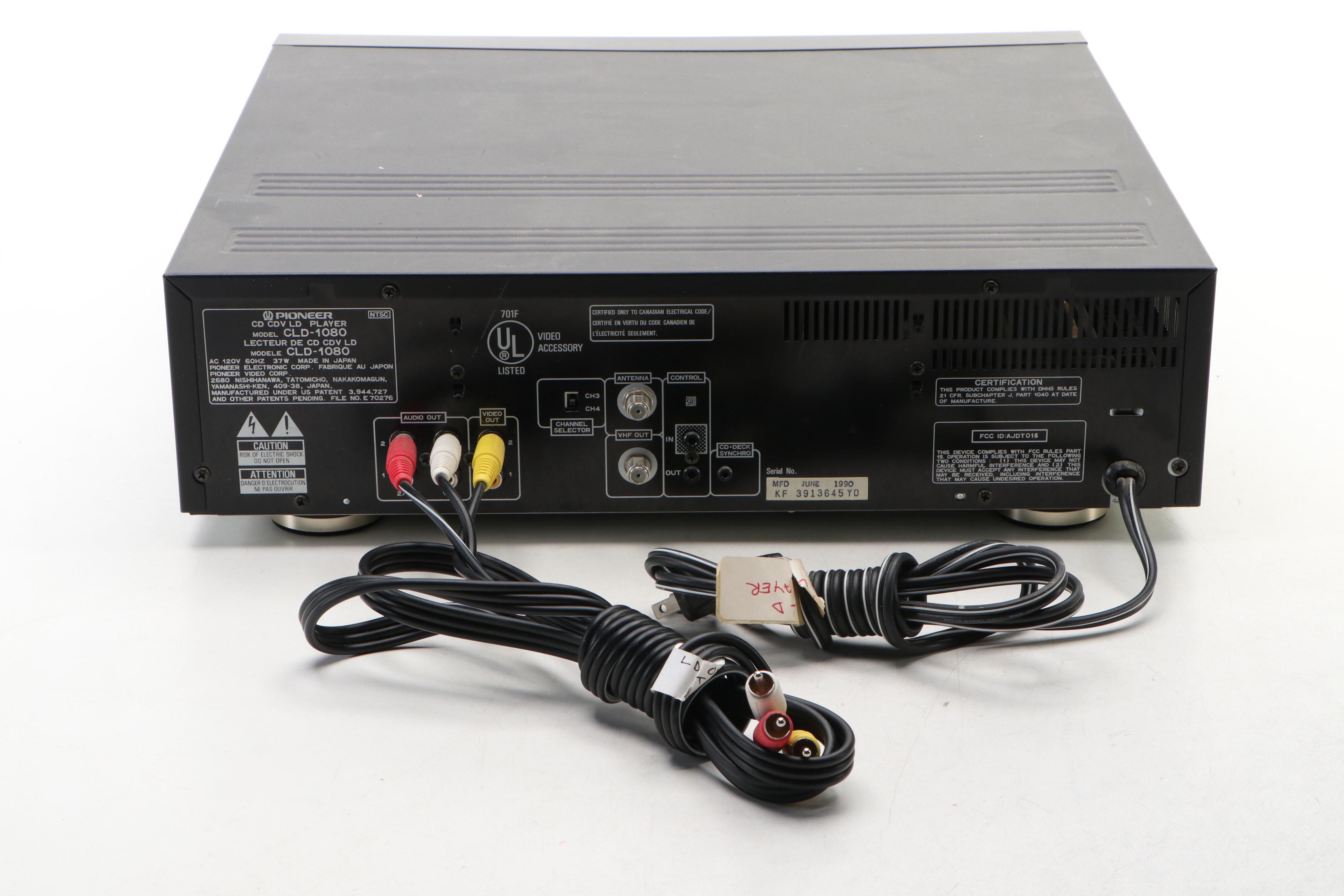 Pioneer CLD-1080 LaserDisc and CD Player, 1990