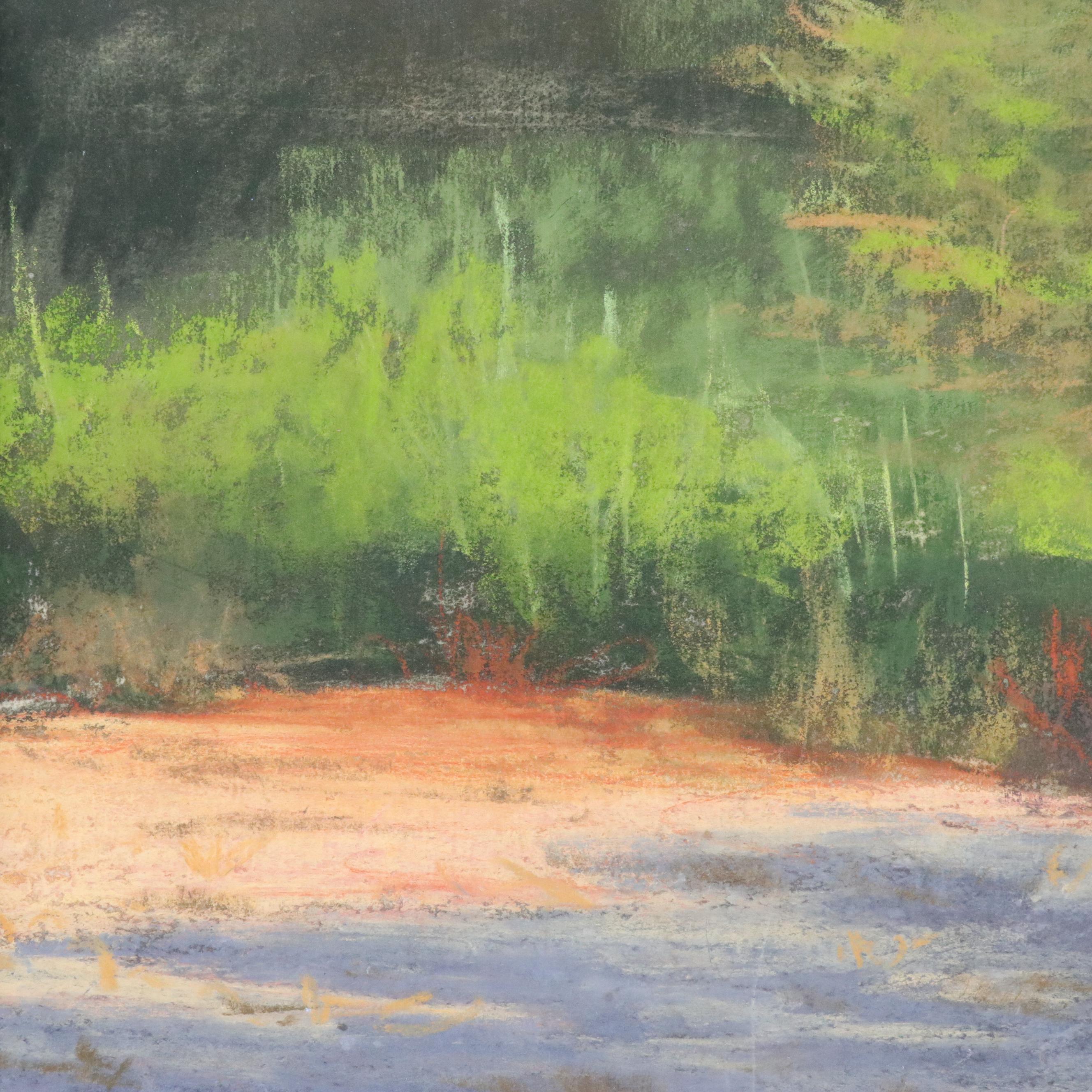 Rural Landscape Chalk Pastel Drawing