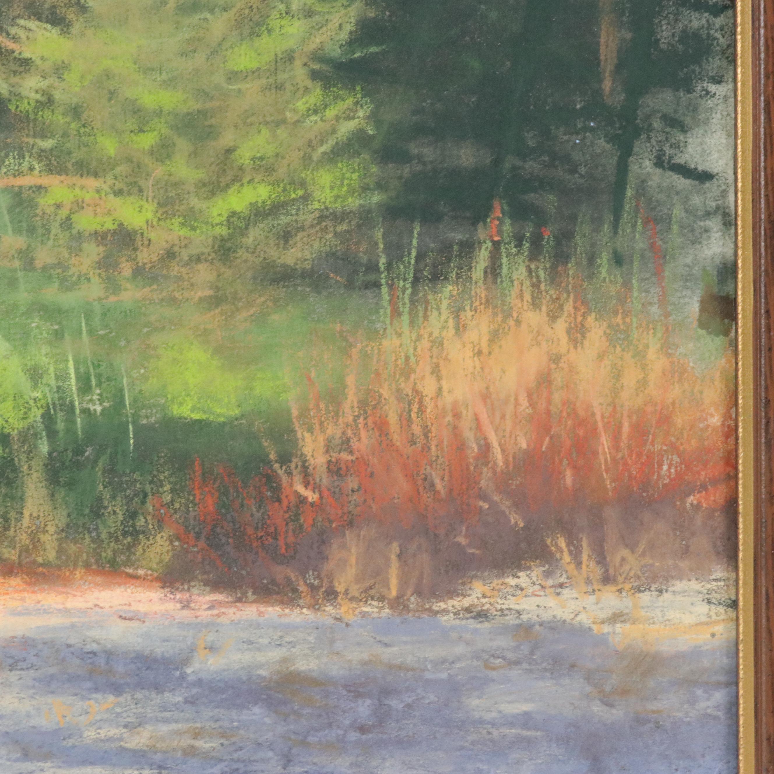 Rural Landscape Chalk Pastel Drawing