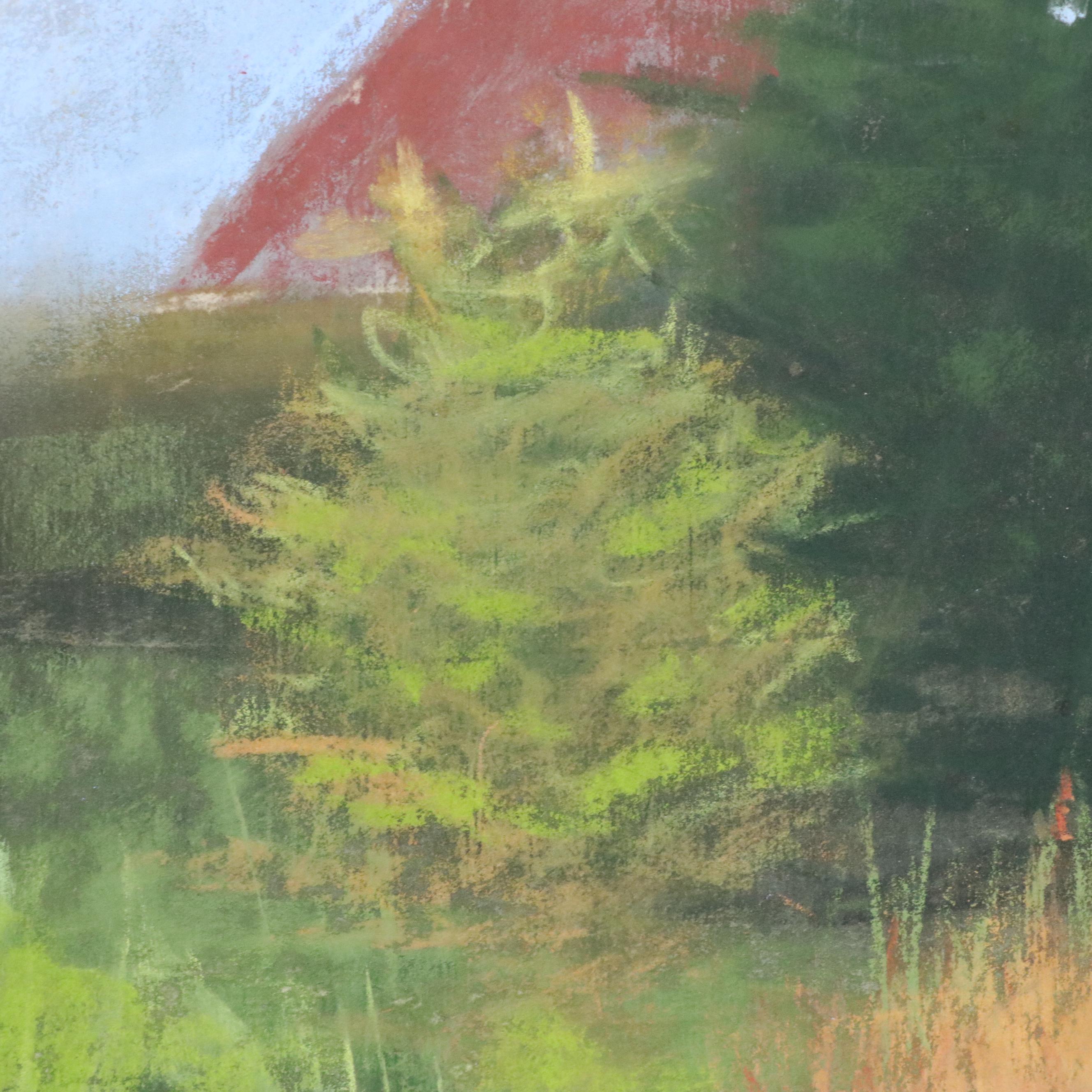 Rural Landscape Chalk Pastel Drawing