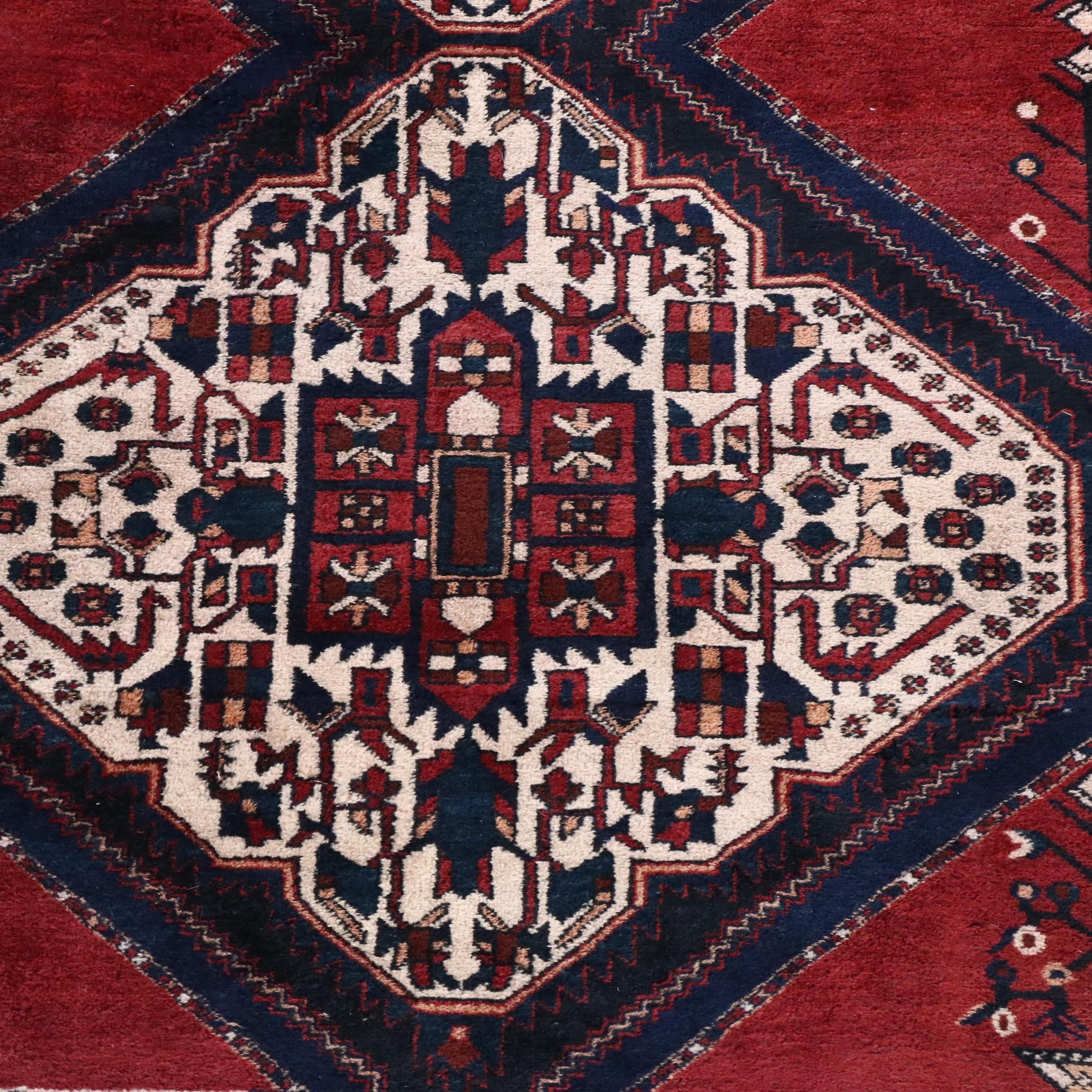 4'9 x 7'5 Hand-Knotted Persian Shiraz Area Rug