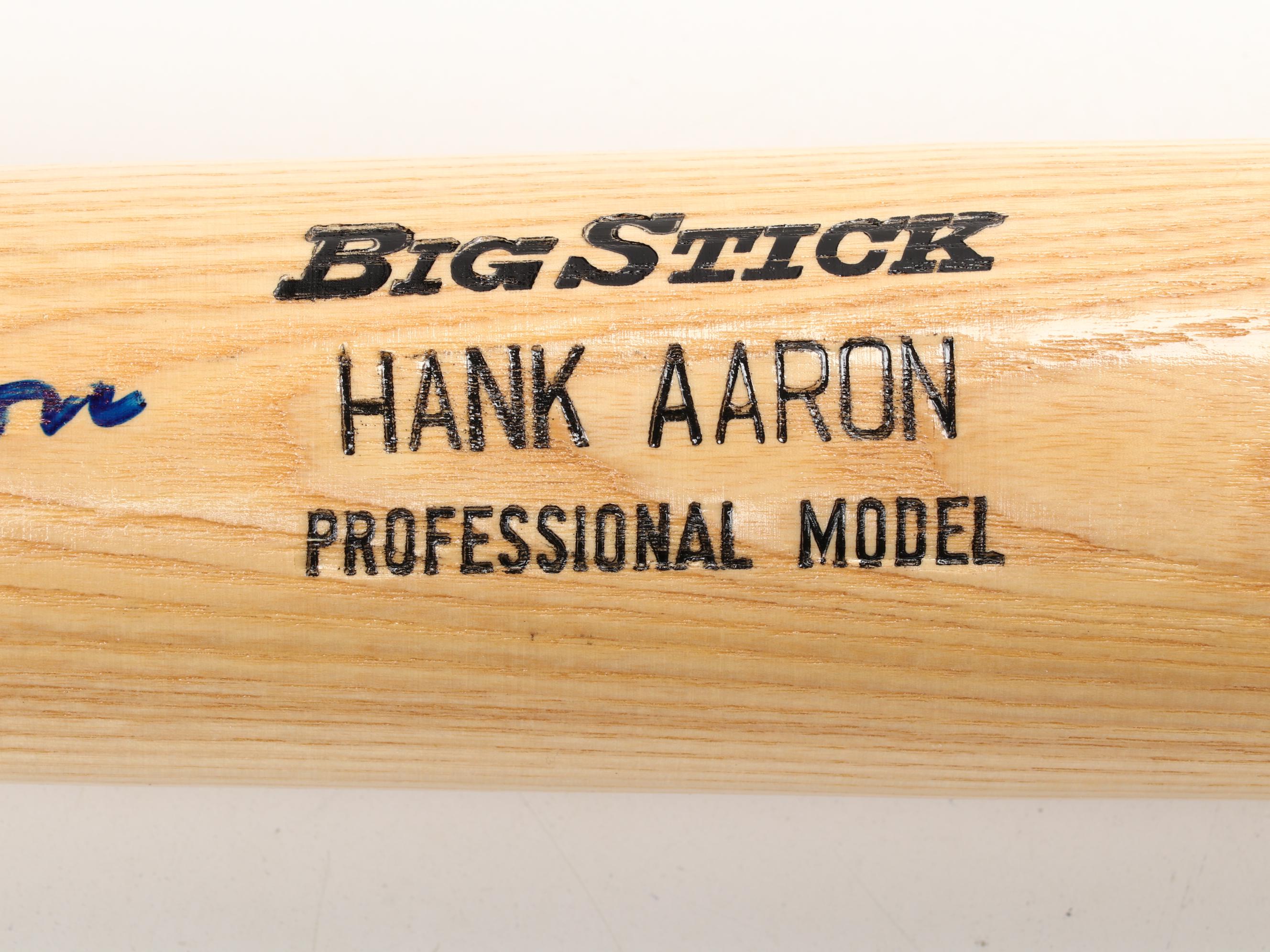 Hank Aaron Signed Adirondack Big Stick Baseball Bat