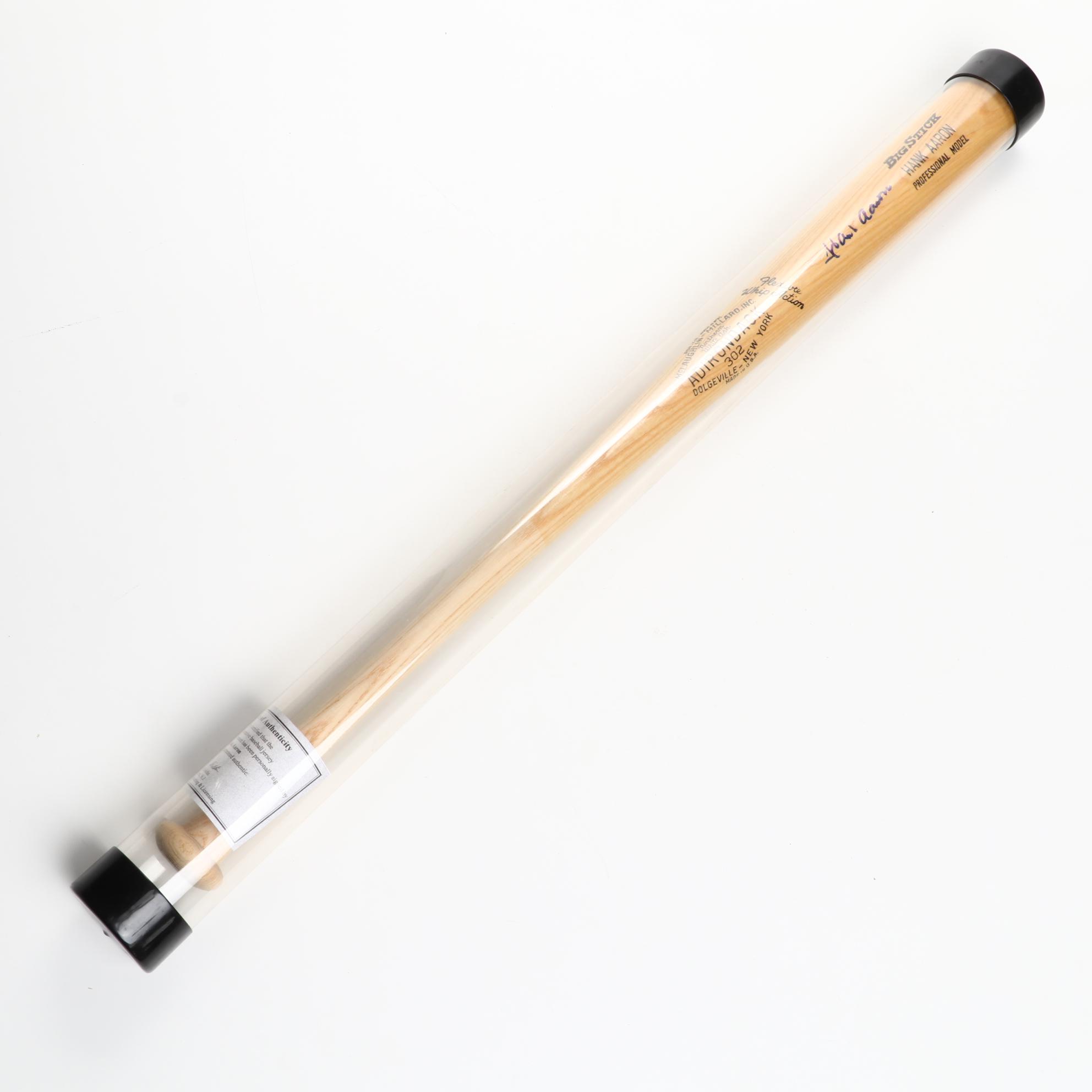 Hank Aaron Signed Adirondack Big Stick Baseball Bat