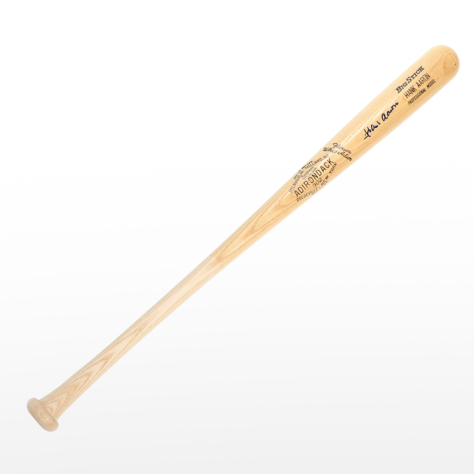 Hank Aaron Signed Adirondack Big Stick Baseball Bat