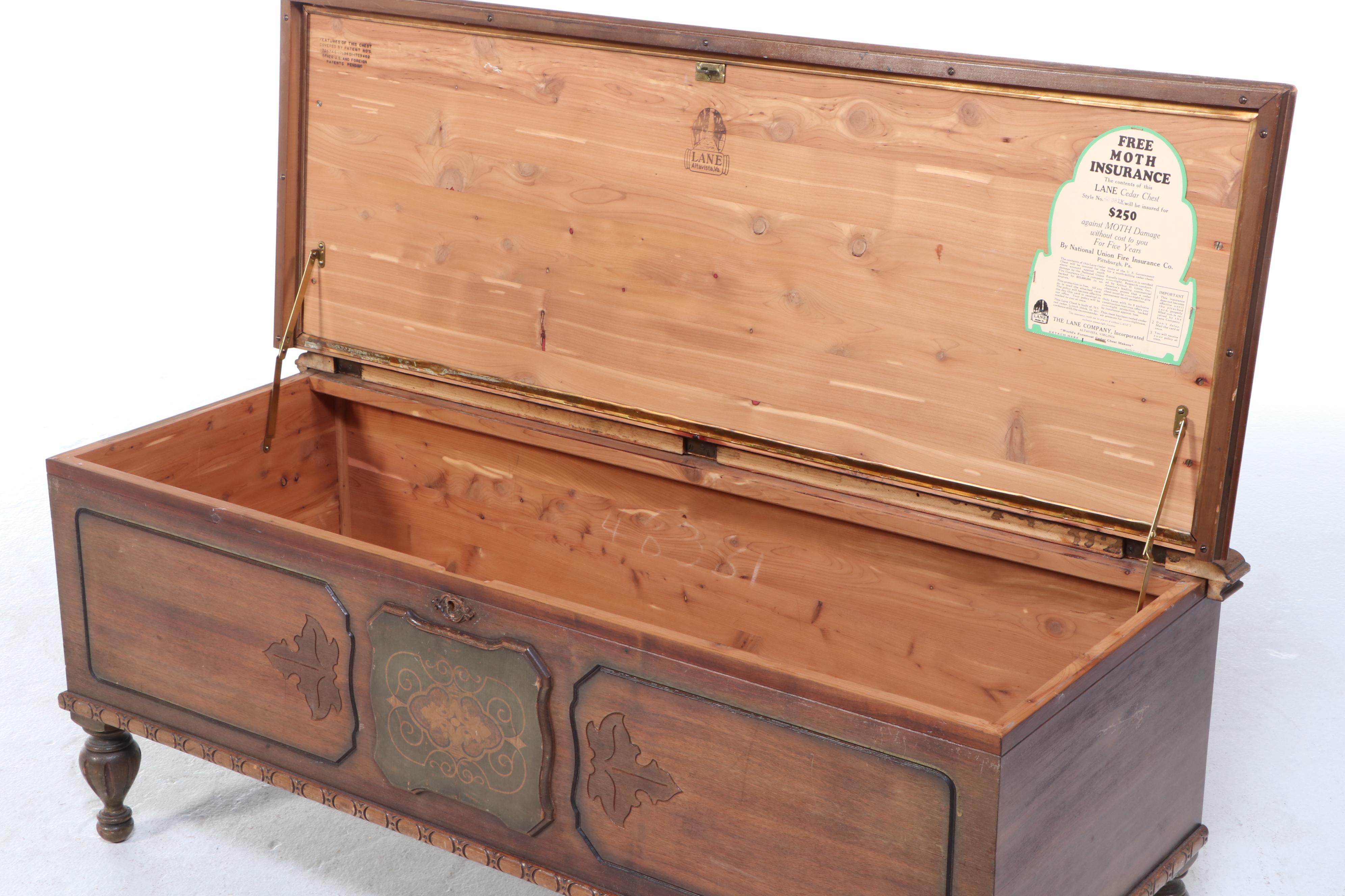 Lane Jacobean Revival Walnut and Cedar Blanket Chest, Circa 1930