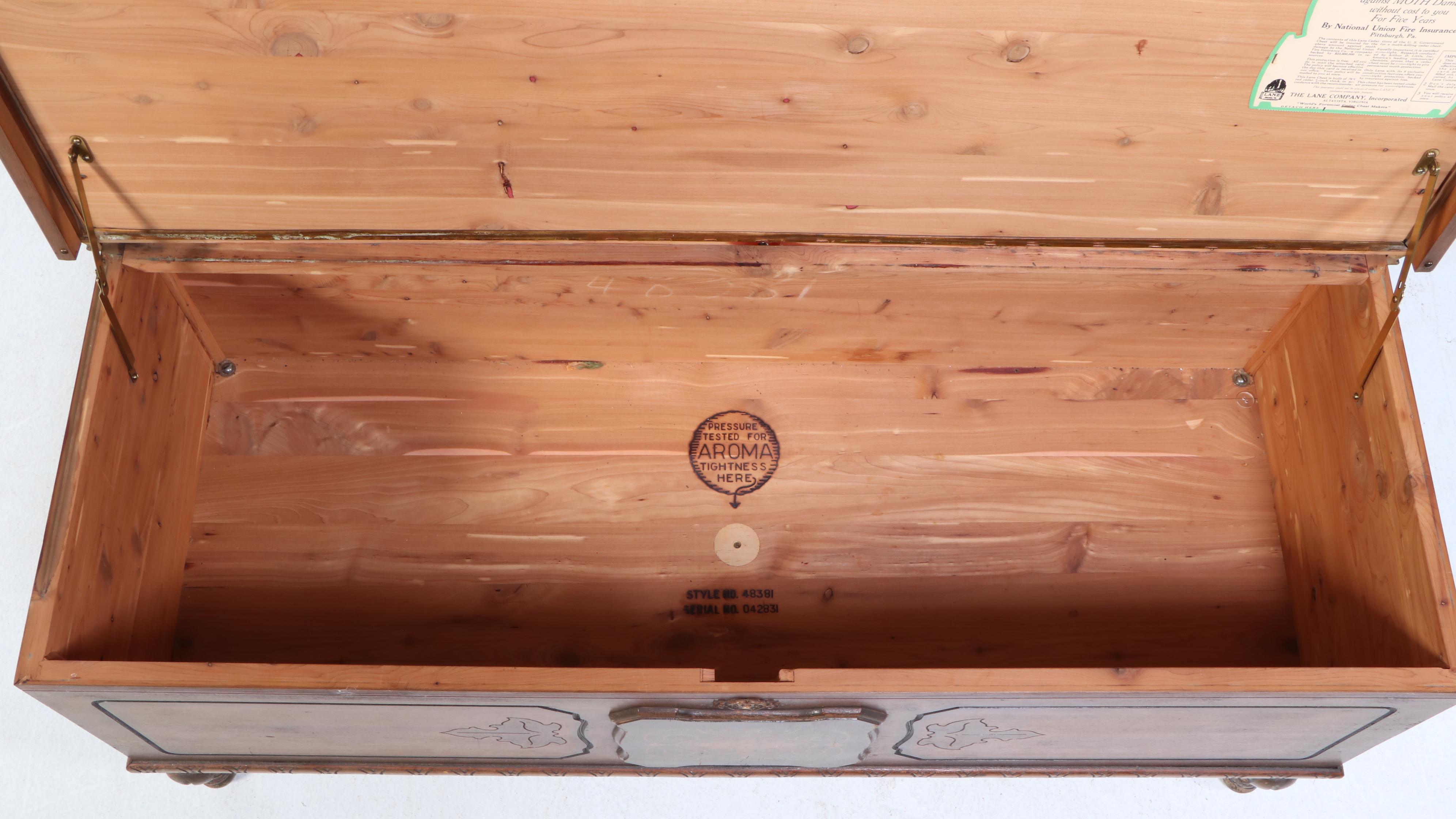 Lane Jacobean Revival Walnut and Cedar Blanket Chest, Circa 1930