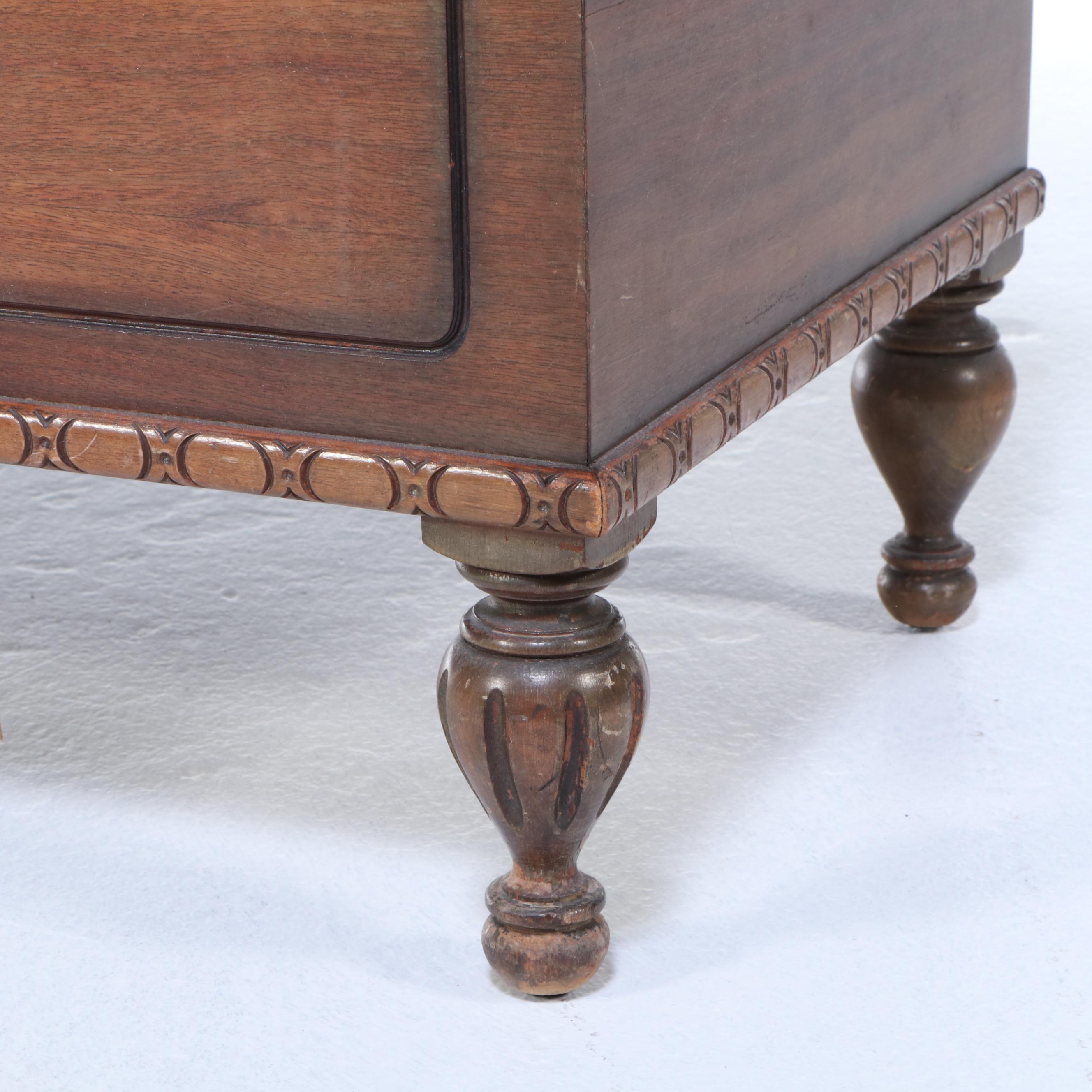 Lane Jacobean Revival Walnut and Cedar Blanket Chest, Circa 1930