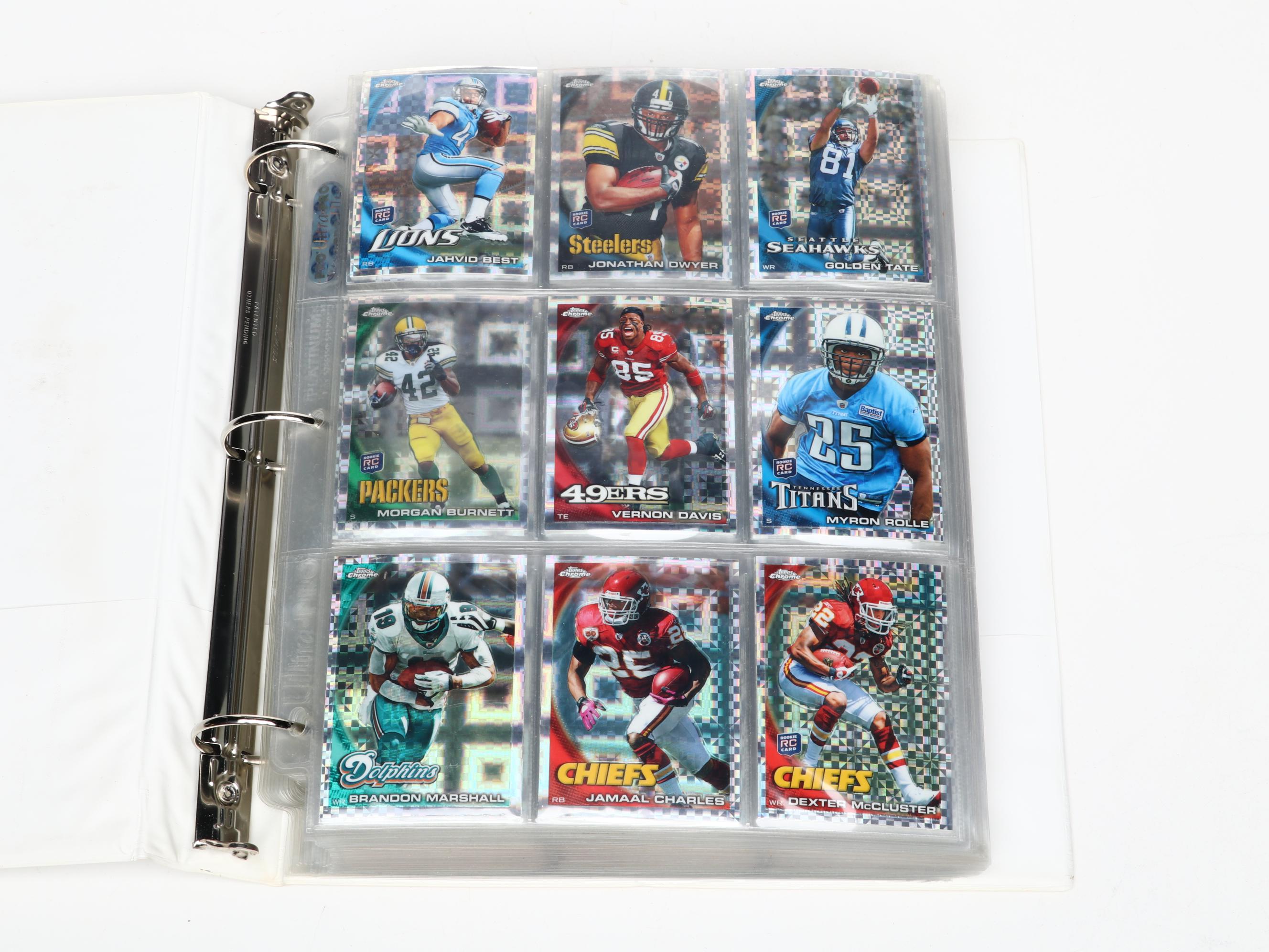 2010 Topps Chrome Refractor Football Cards Featuring Tom Brady and More