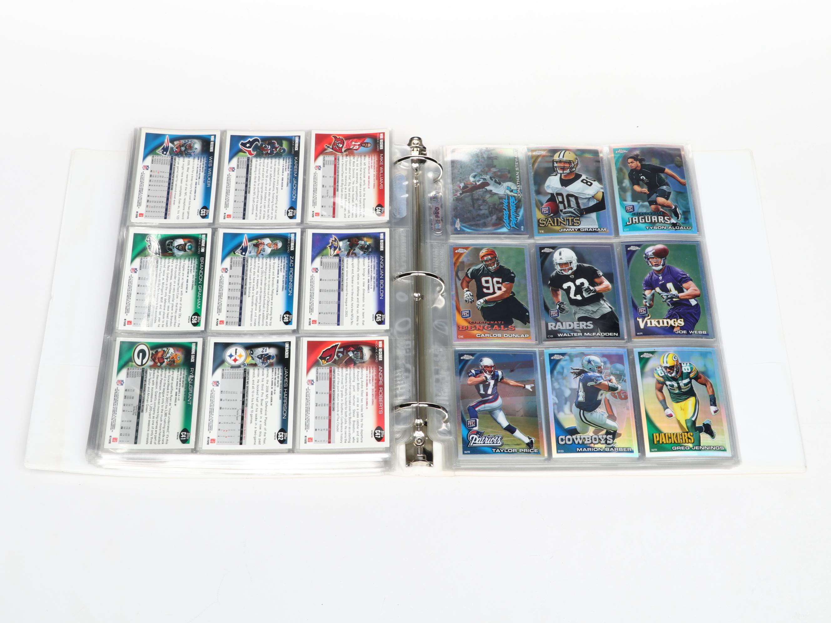 2010 Topps Chrome Refractor Football Cards Featuring Tom Brady and More