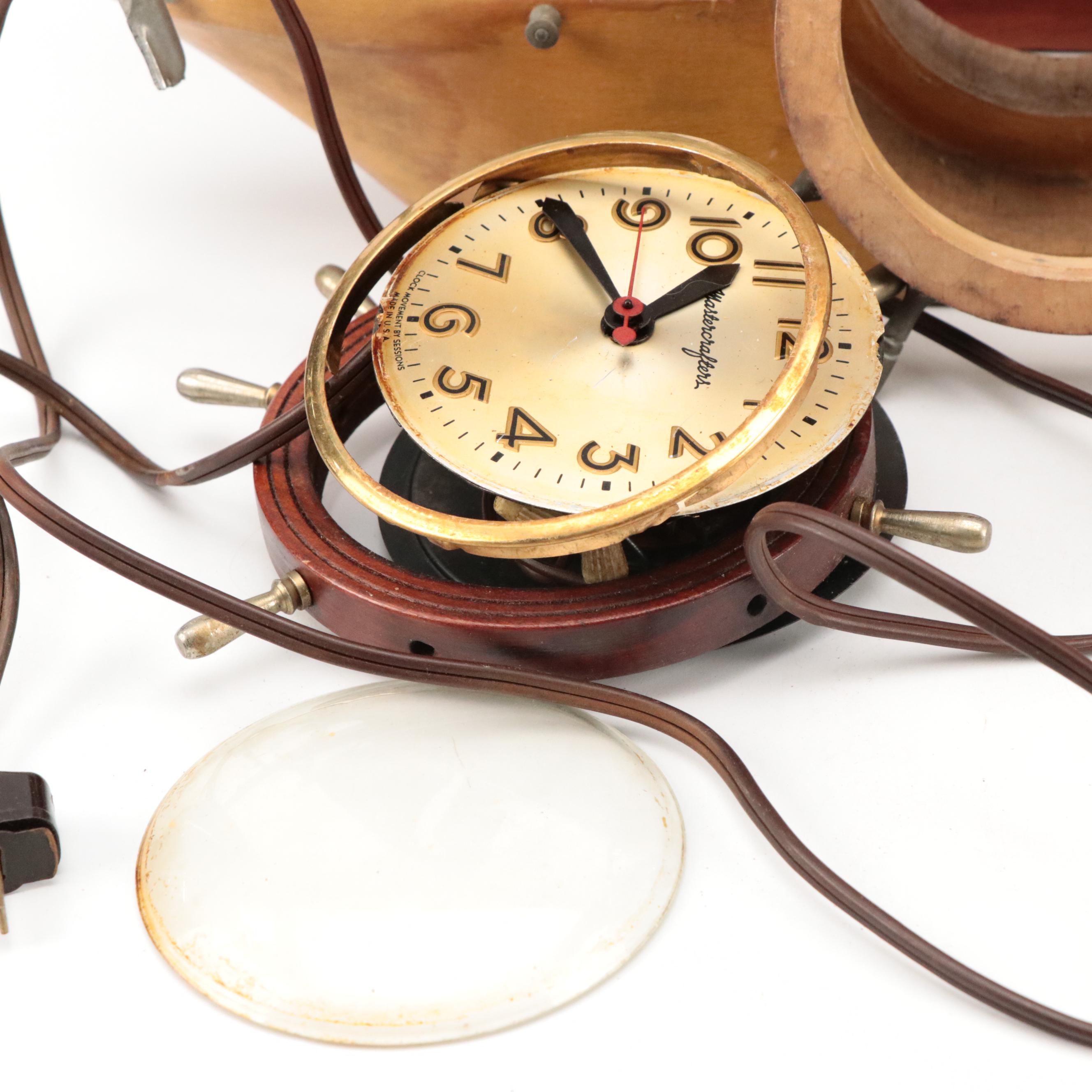 Mastercrafters "Yankee Clipper" Ship Clock Housings with Gene Gorham Clock