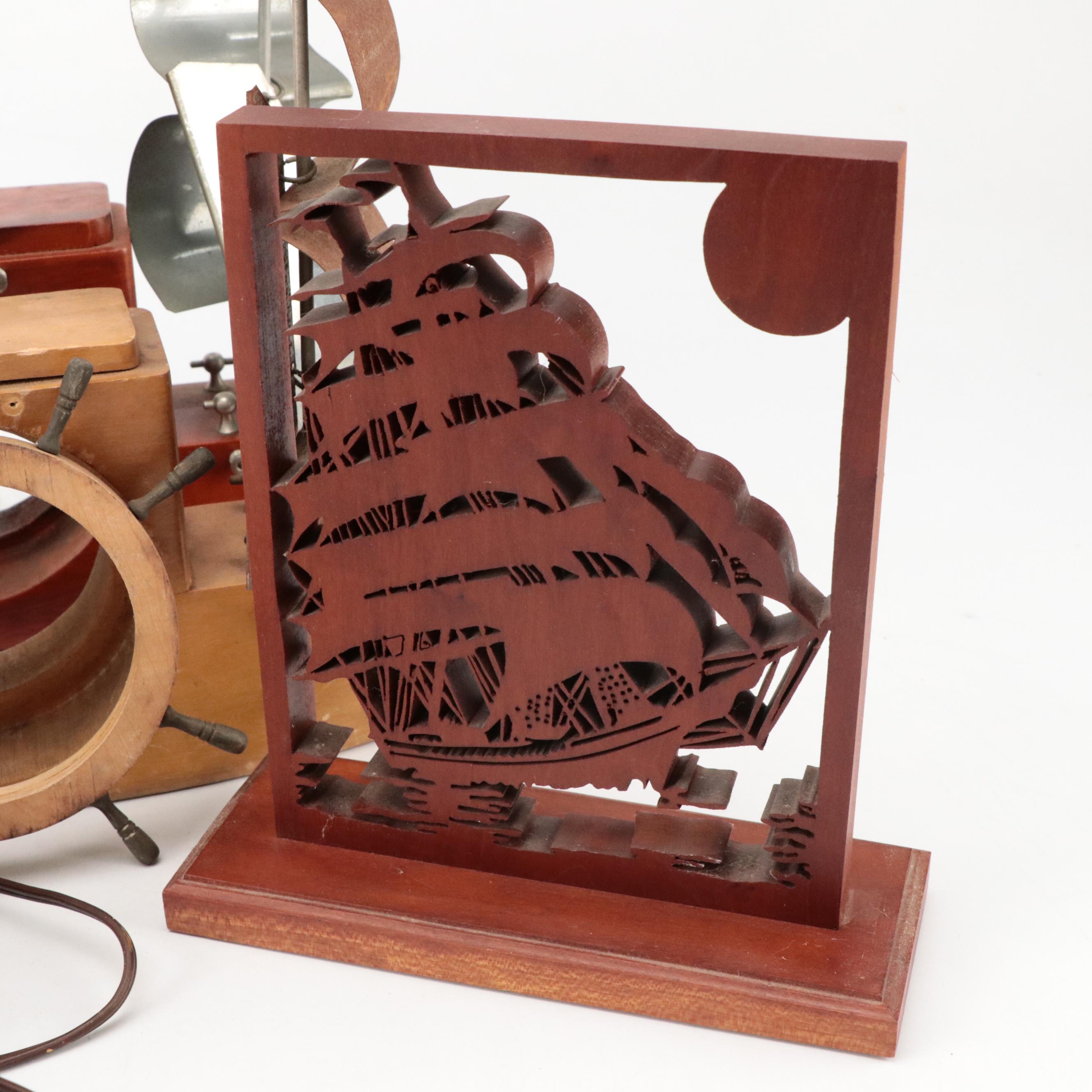 Mastercrafters "Yankee Clipper" Ship Clock Housings with Gene Gorham Clock