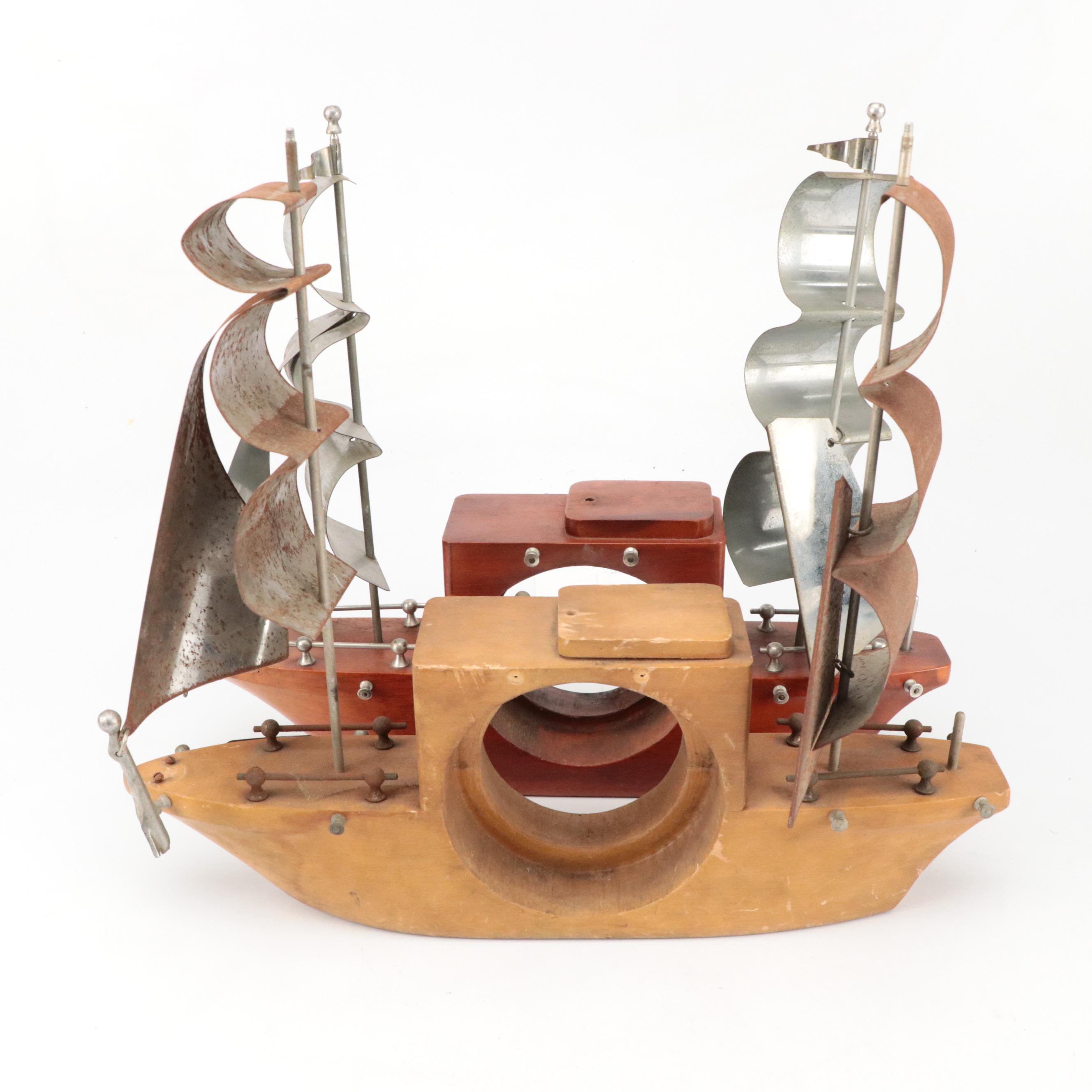 Mastercrafters "Yankee Clipper" Ship Clock Housings with Gene Gorham Clock