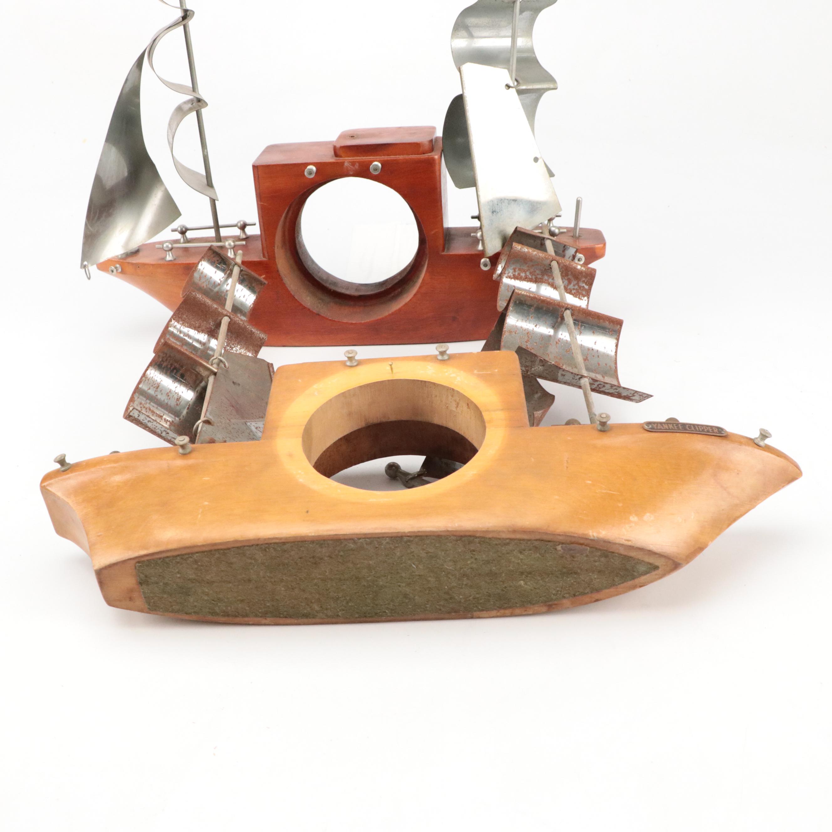 Mastercrafters "Yankee Clipper" Ship Clock Housings with Gene Gorham Clock