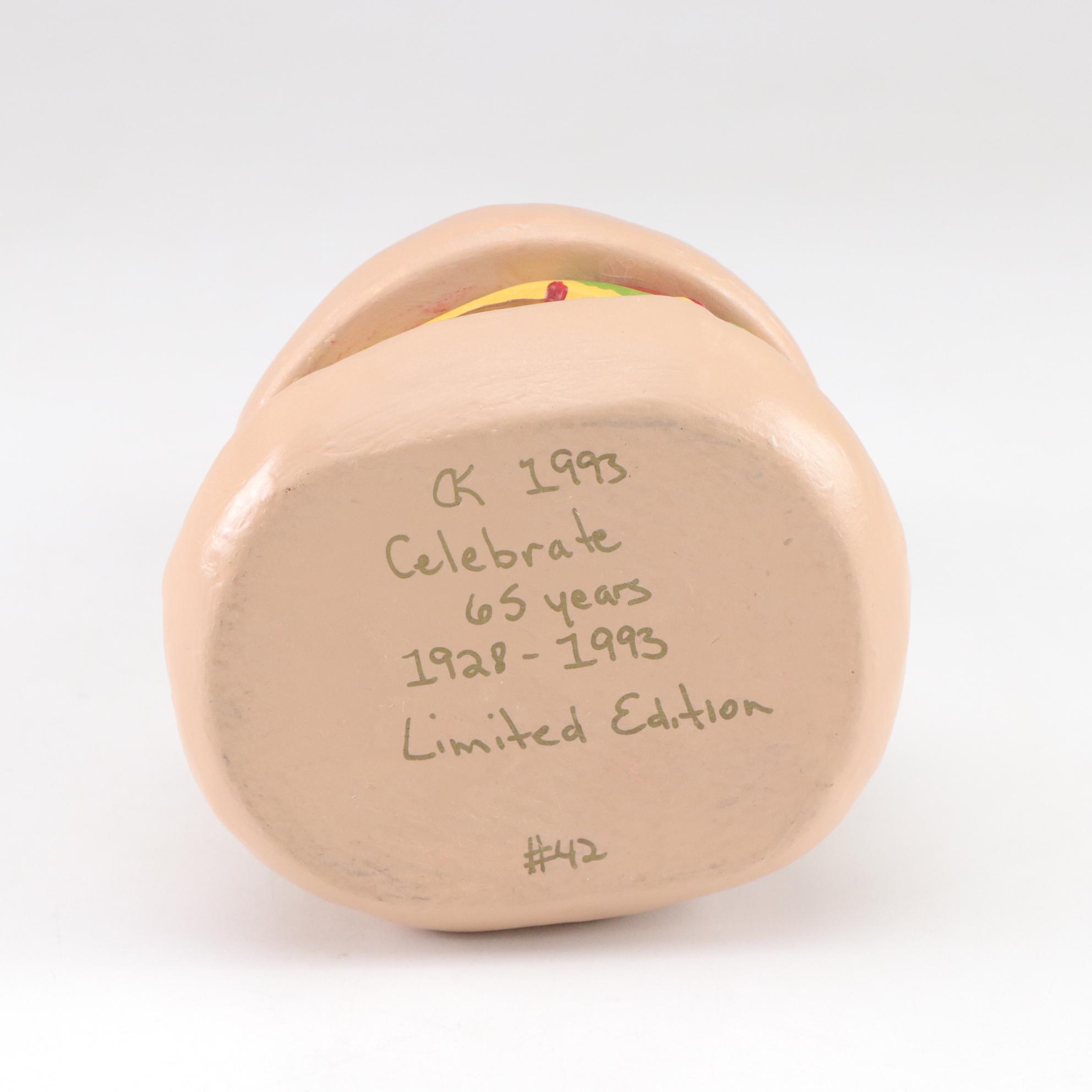 Limited Edition Kewpie Hamburger Music Box with Porcelain Kewpie Dolls, 1990s