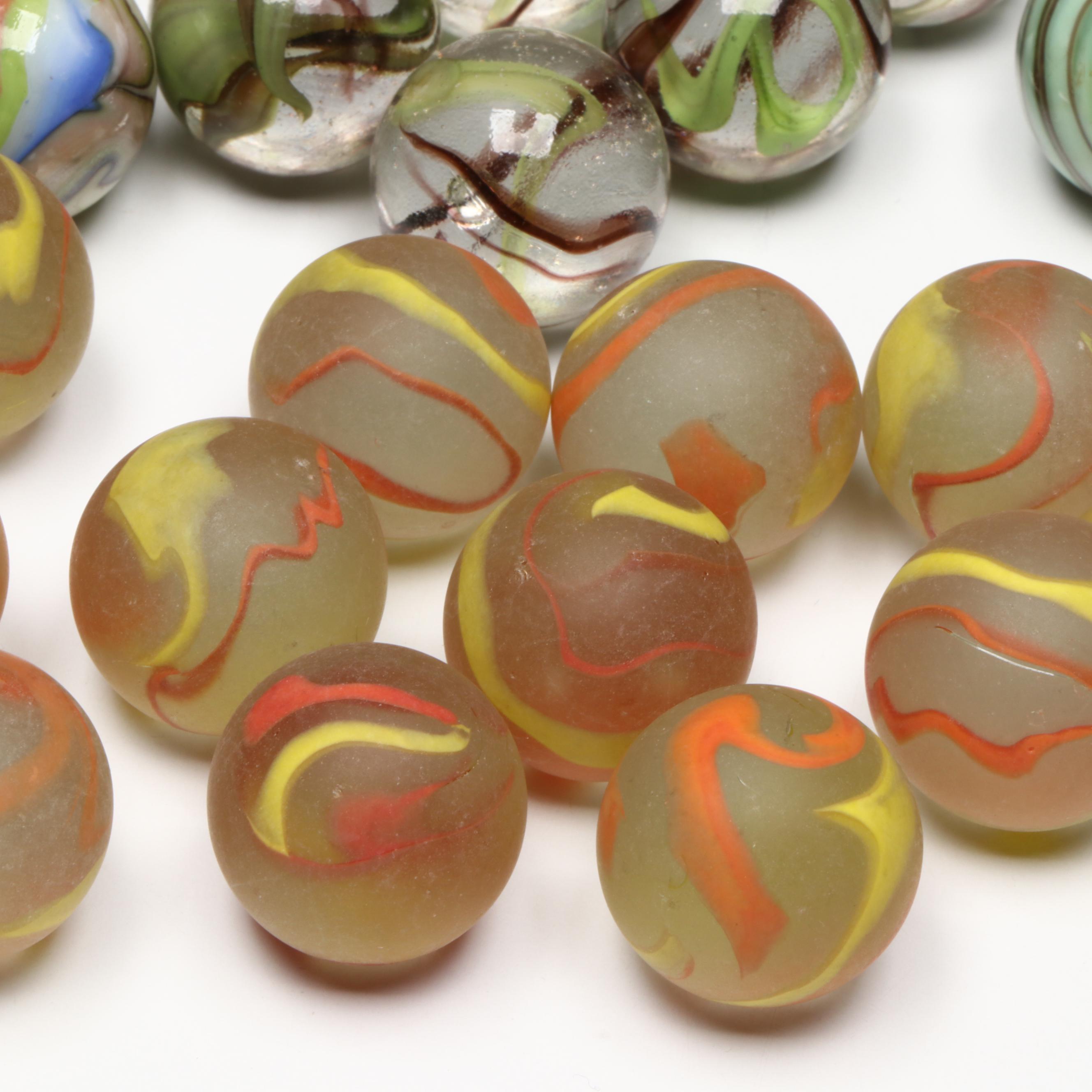 Vitro Agate and Vacor Hurricane, Trolls, Gecko and More Shooter Glass Marbles