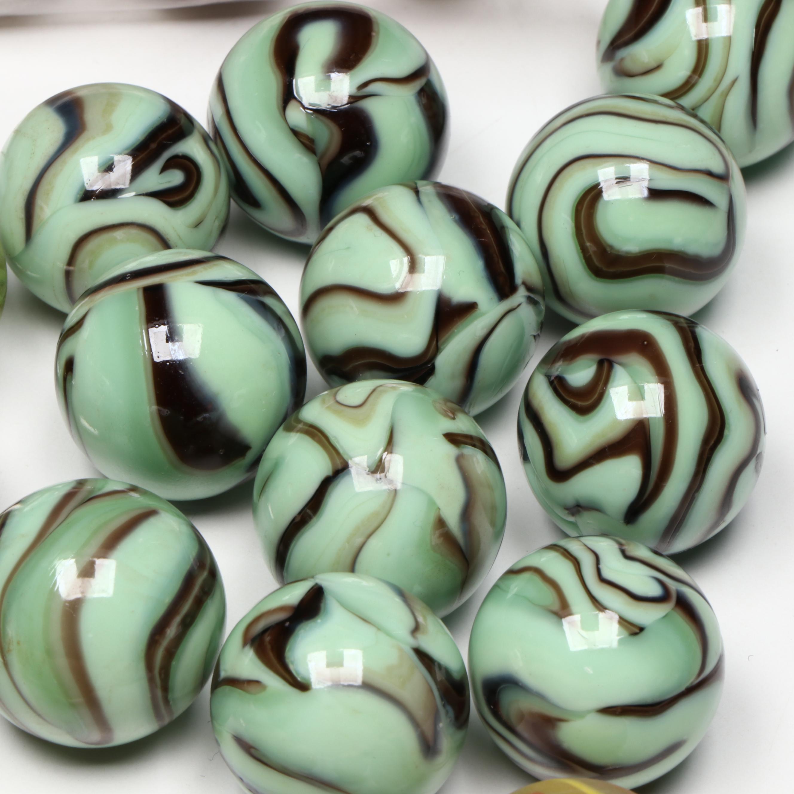 Vitro Agate and Vacor Hurricane, Trolls, Gecko and More Shooter Glass Marbles