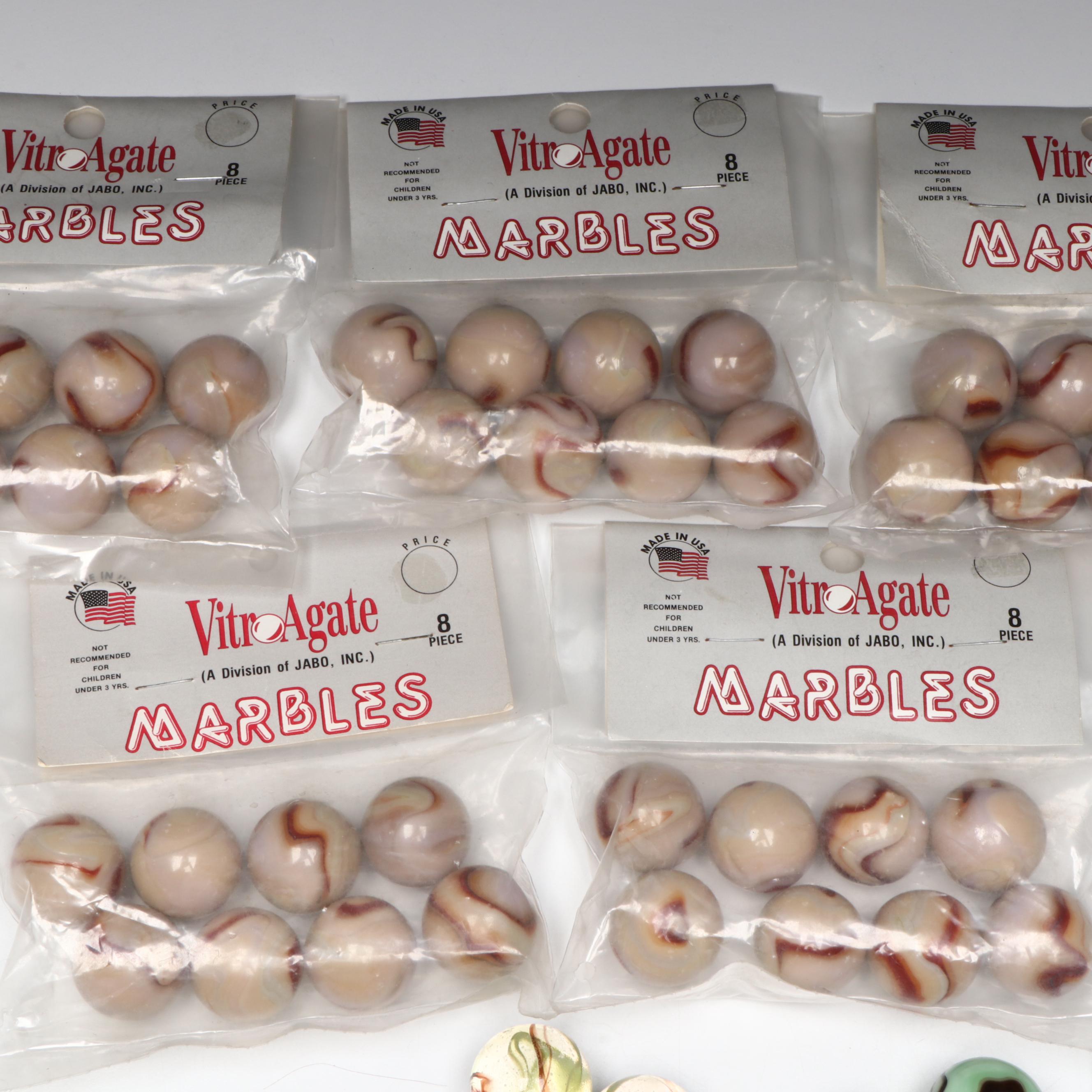 Vitro Agate and Vacor Hurricane, Trolls, Gecko and More Shooter Glass Marbles