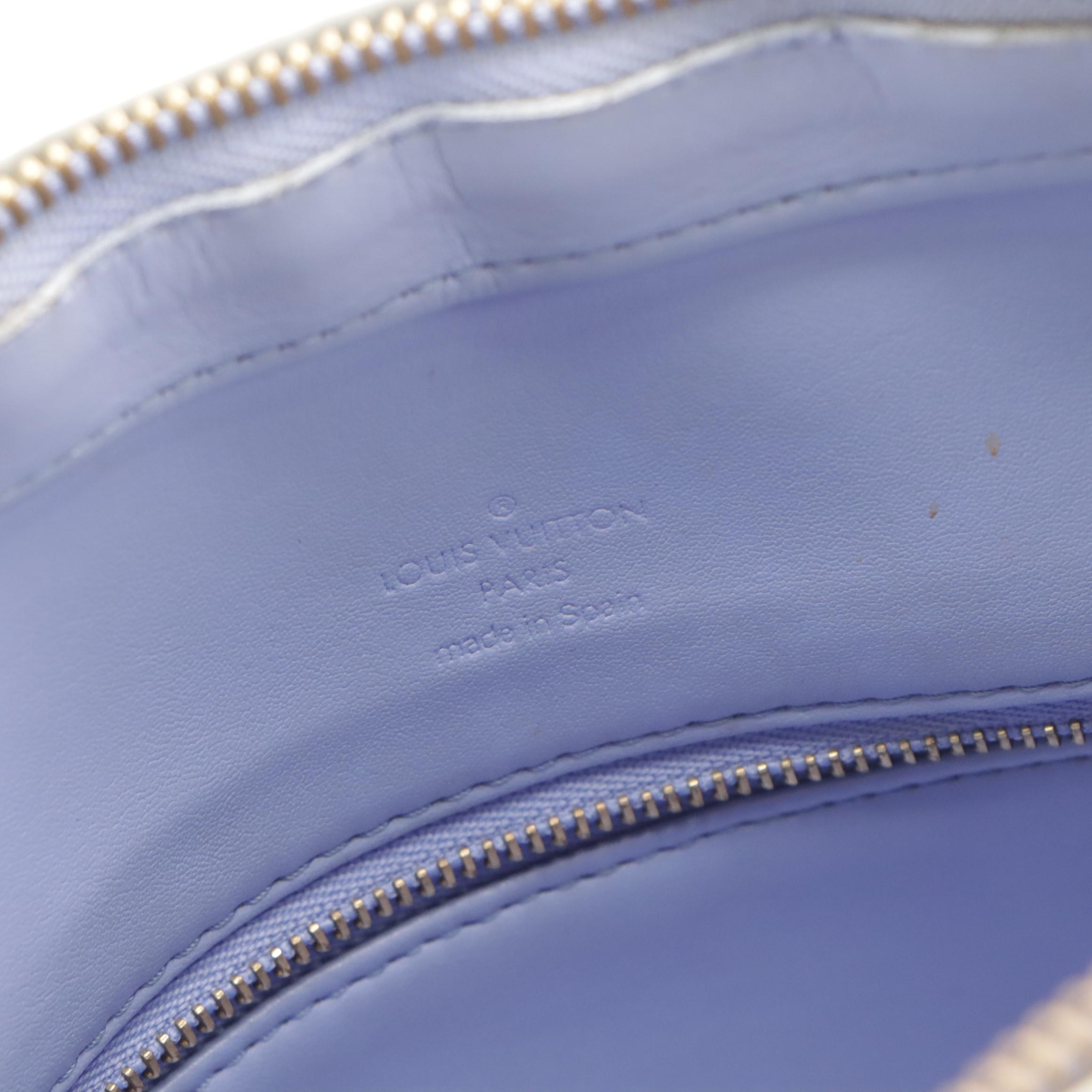 Louis Vuitton Houston Shoulder Bag in Baby Blue Vernis and Vachetta Leather Trim