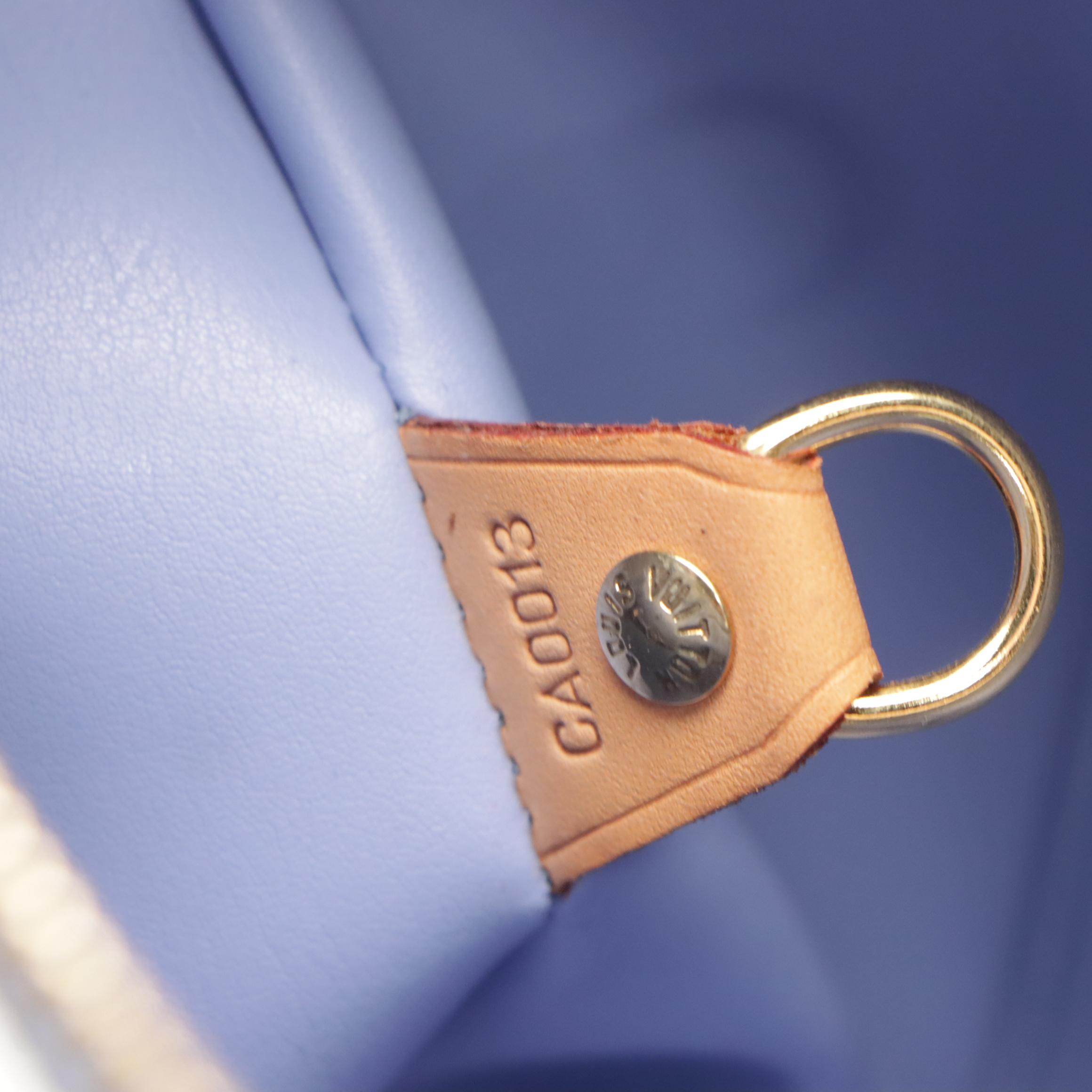 Louis Vuitton Houston Shoulder Bag in Baby Blue Vernis and Vachetta Leather Trim