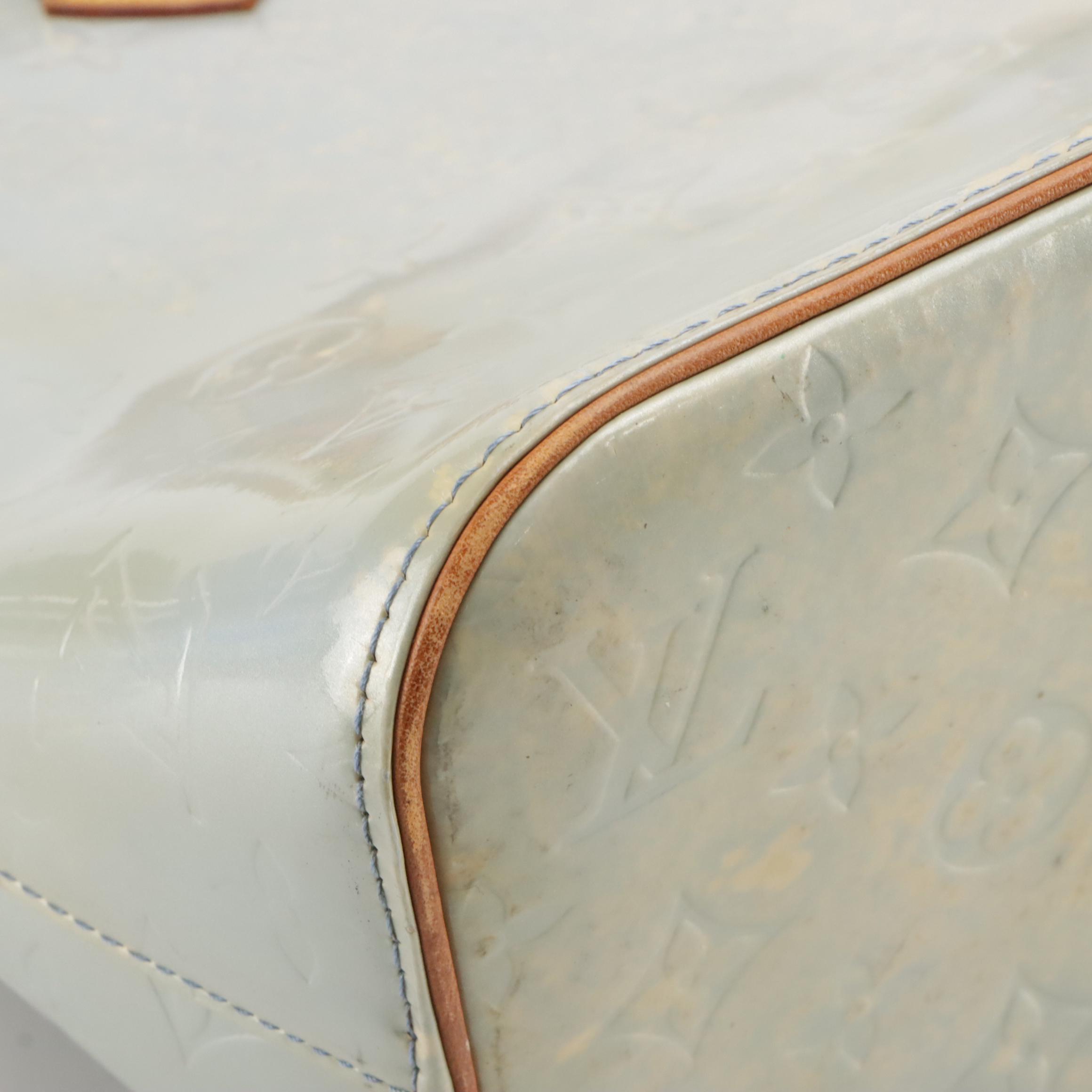 Louis Vuitton Houston Shoulder Bag in Baby Blue Vernis and Vachetta Leather Trim