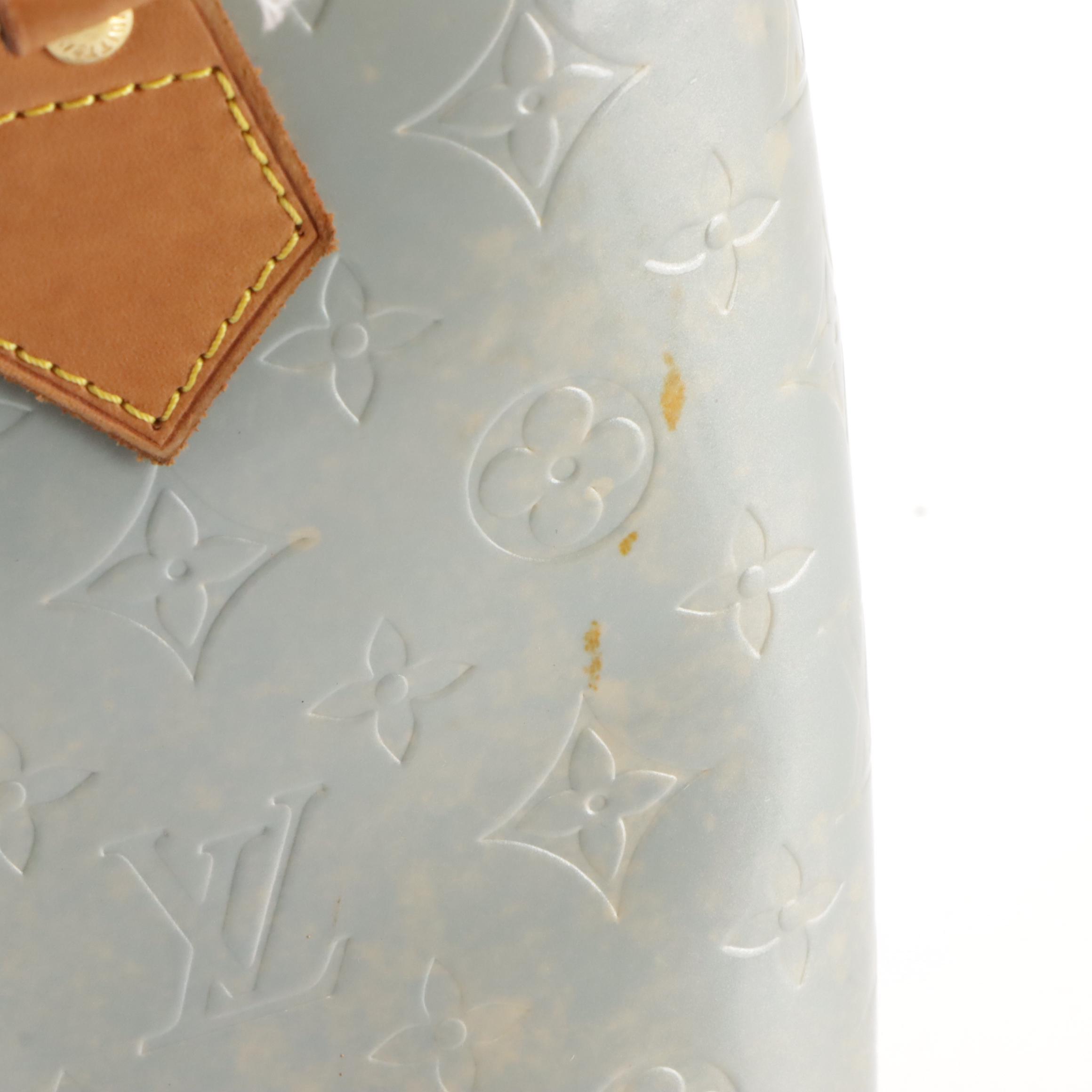 Louis Vuitton Houston Shoulder Bag in Baby Blue Vernis and Vachetta Leather Trim