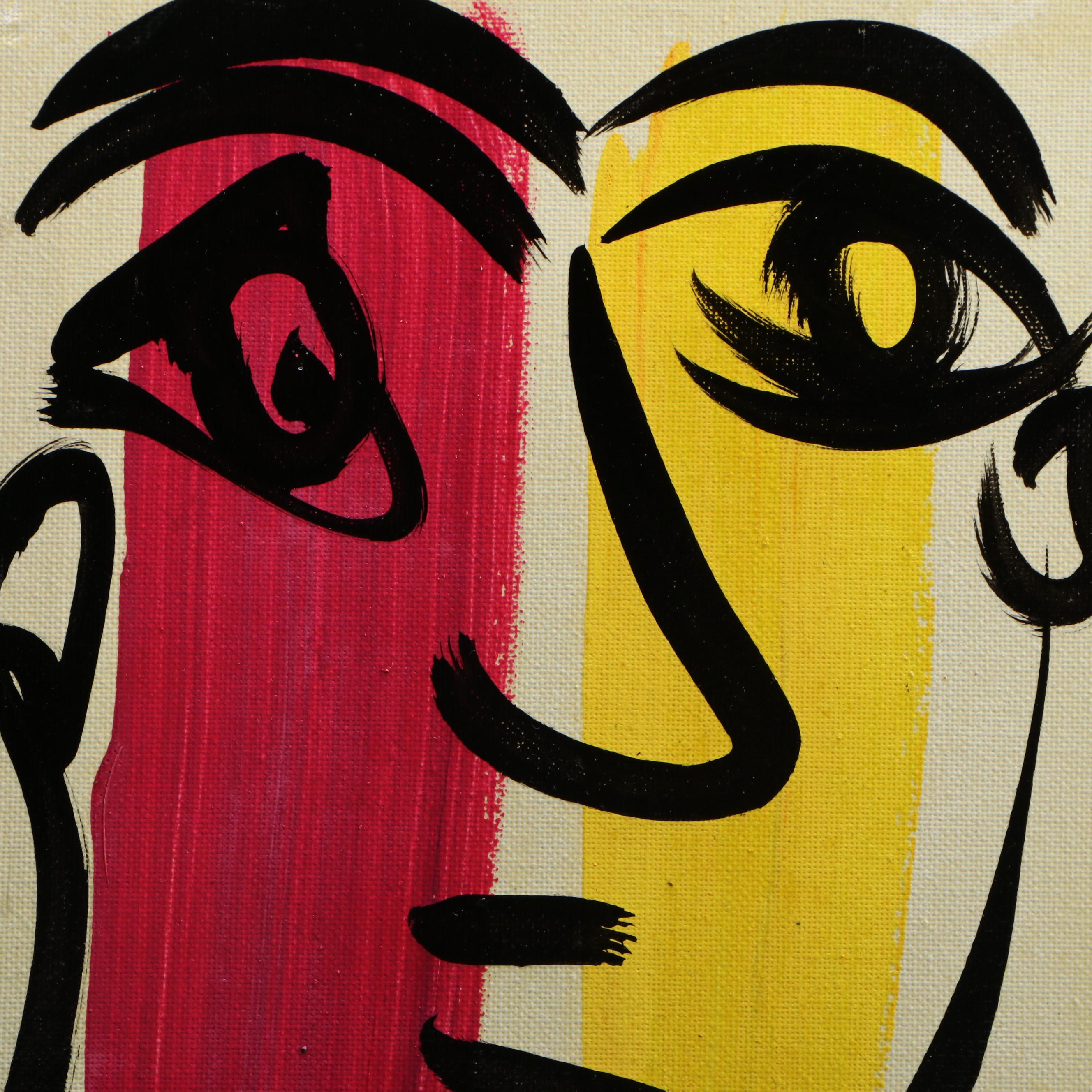 Peter Keil Abstract Acrylic Portrait Painting