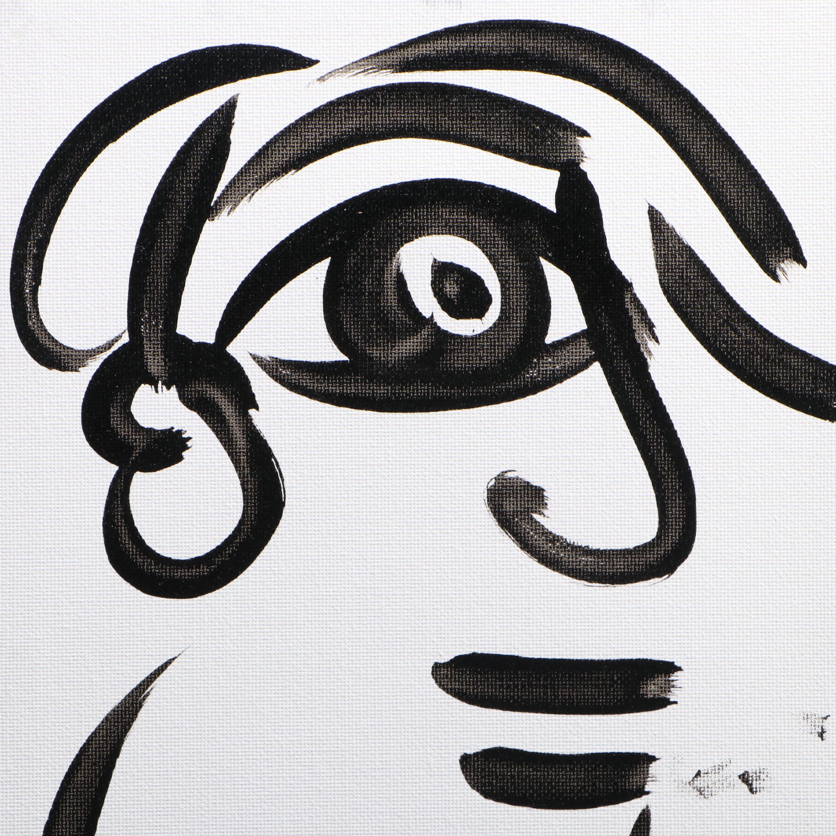 Peter Keil Abstract Acrylic Portrait Painting