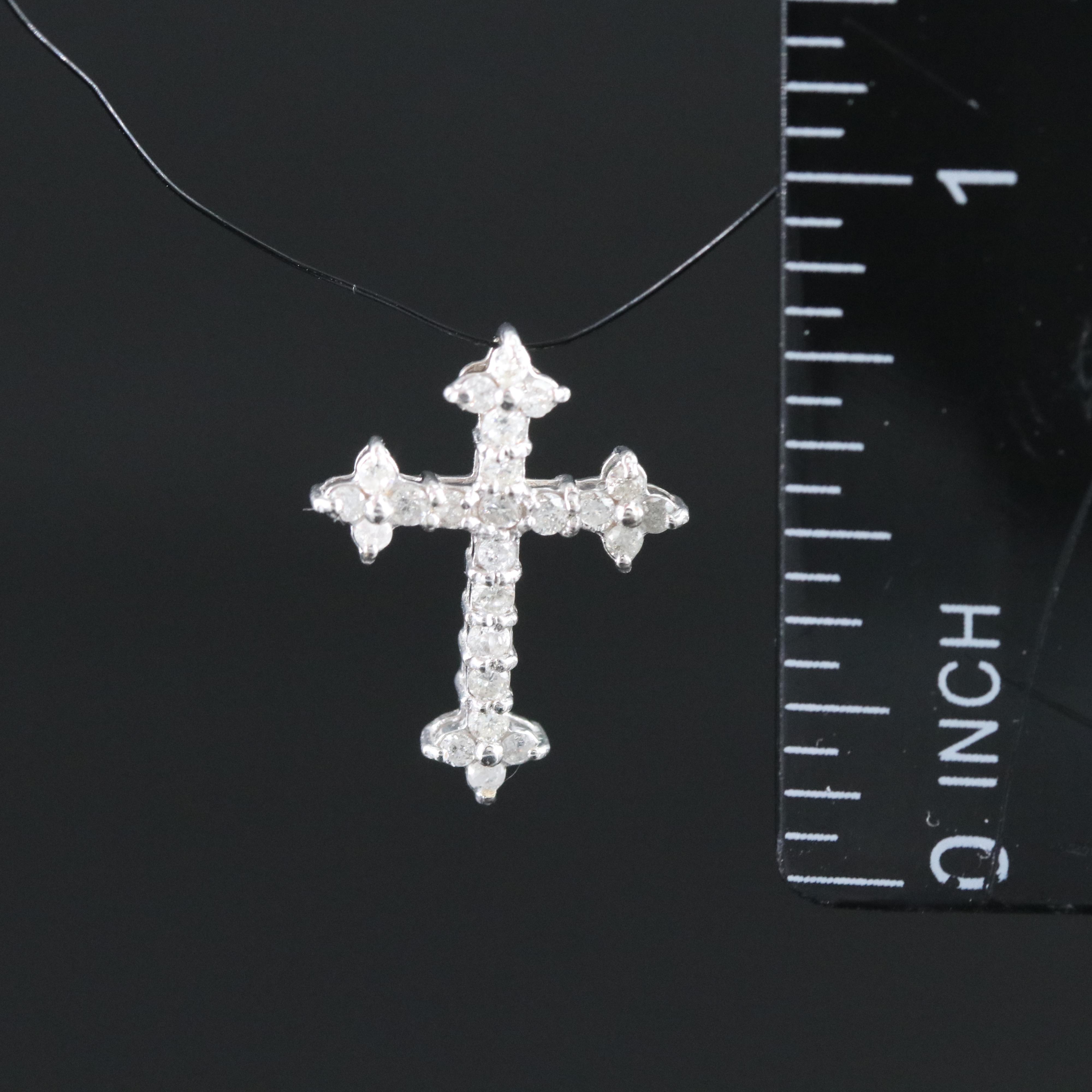 18K 0.30 CTW Diamond Apostles Cross Pendant