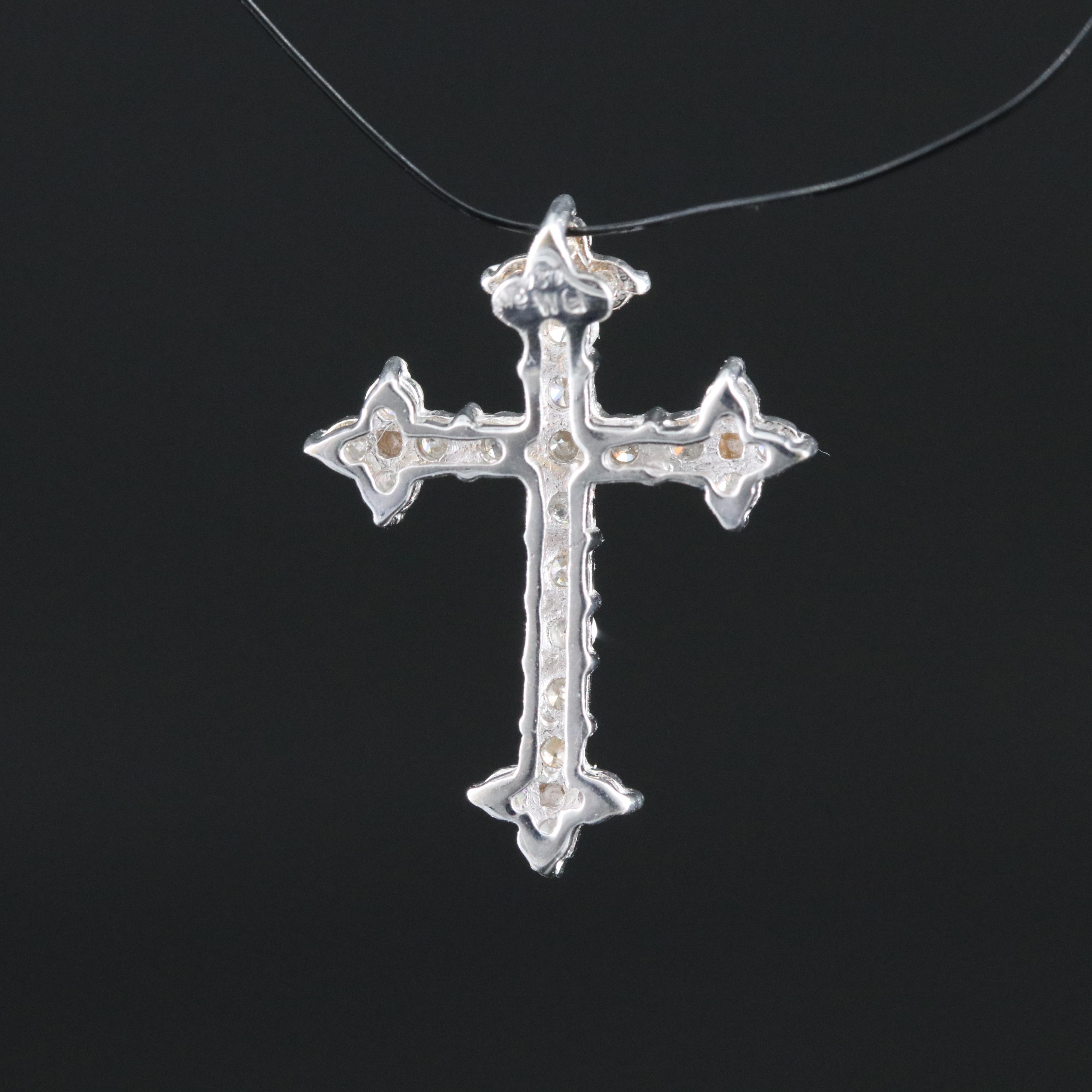 18K 0.30 CTW Diamond Apostles Cross Pendant