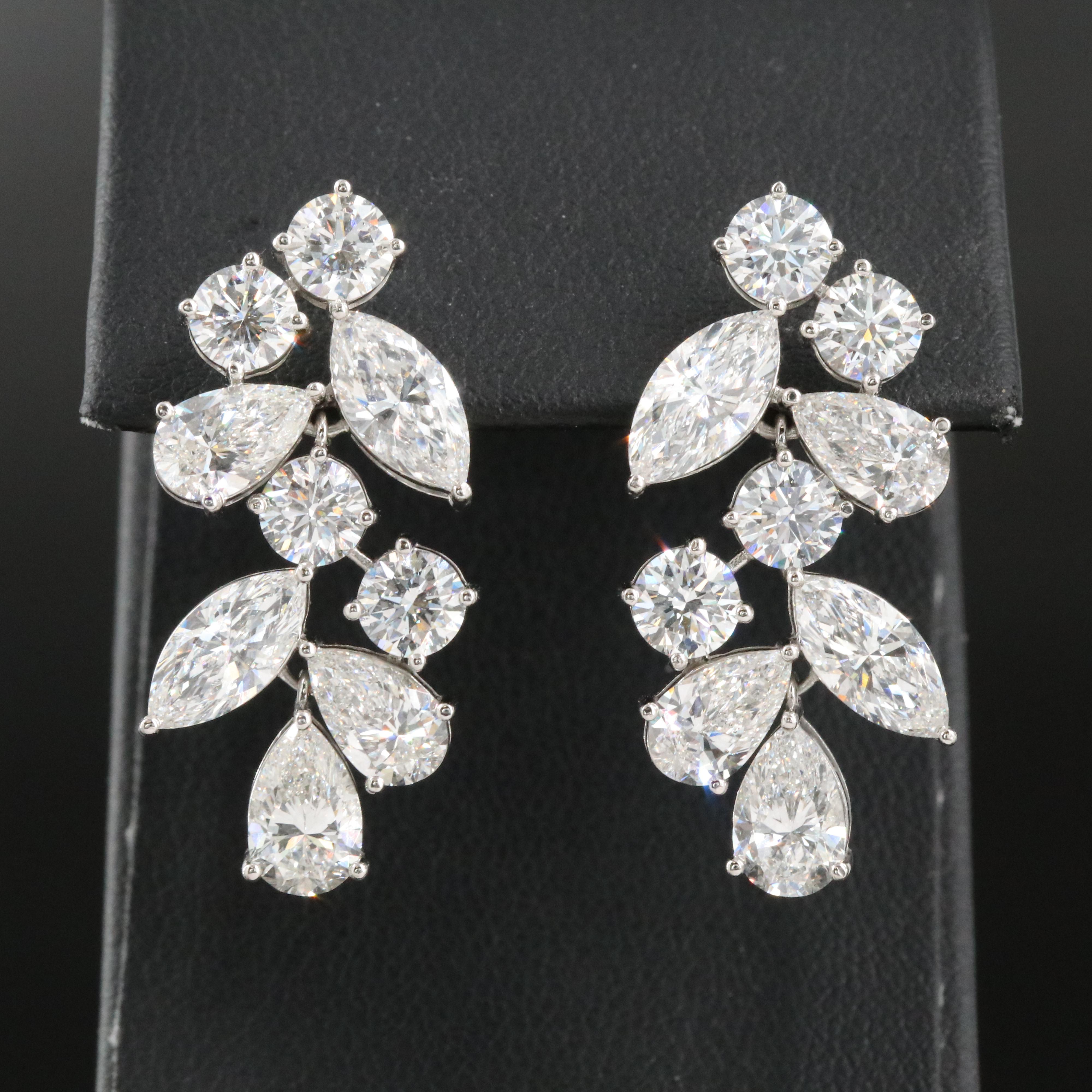 Platinum 10.56 CTW Lab Grown Diamond Earrings