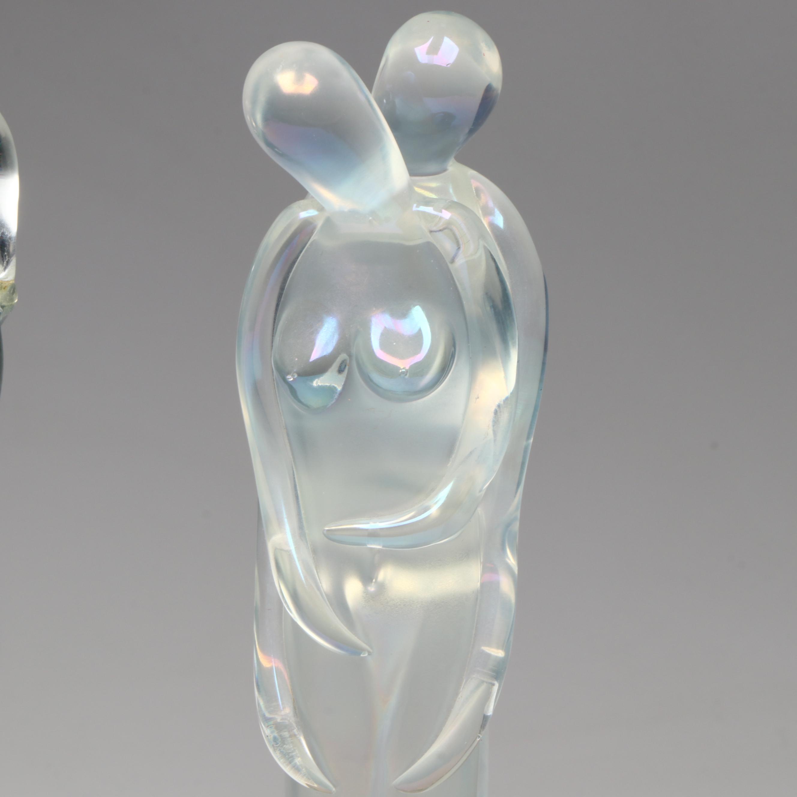 Mario Badioli Artist Signed Murano Art Glass Embracing Couples