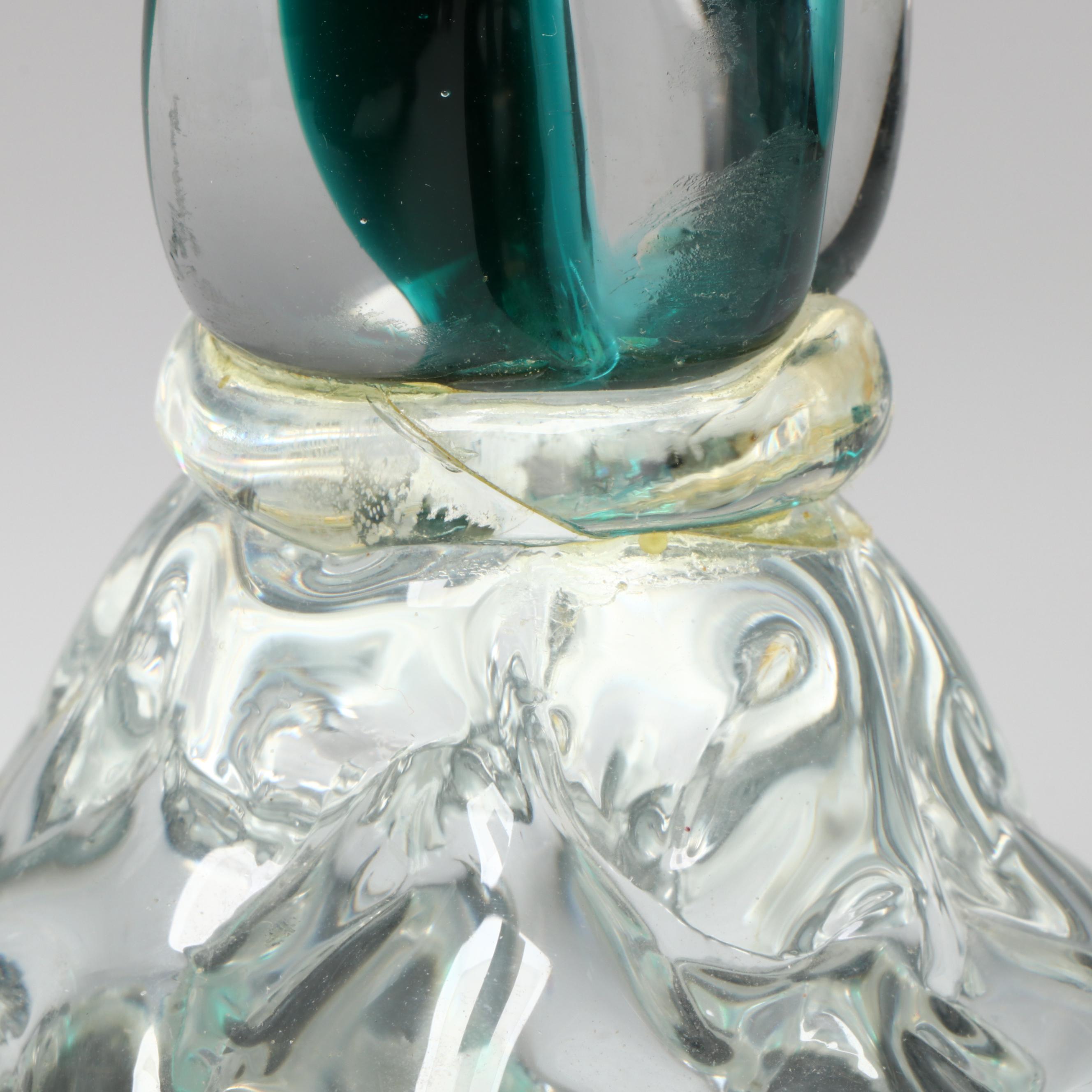 Mario Badioli Artist Signed Murano Art Glass Embracing Couples