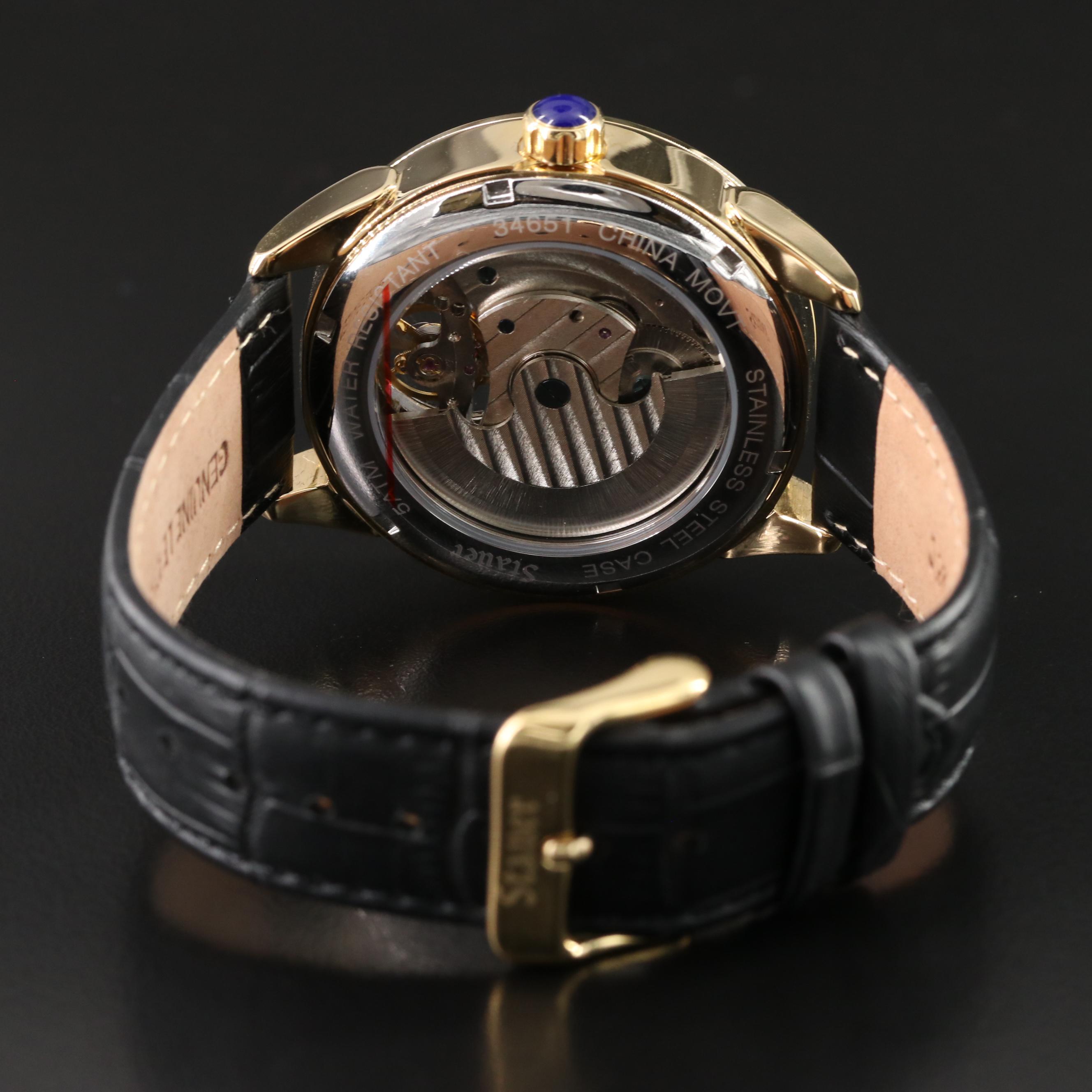 Stauer Black Mother-of-Pearl Dial Watch