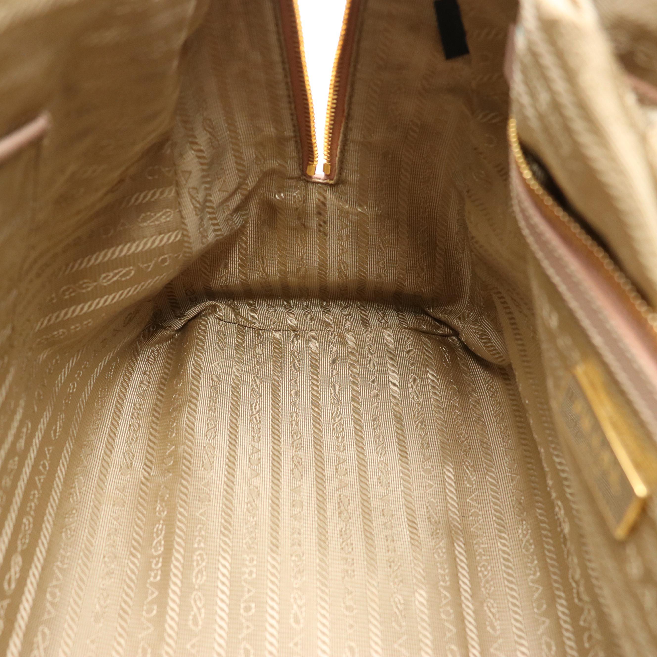 Prada Boston Two-Way Bag in Blush Pink Lux Saffiano Leather