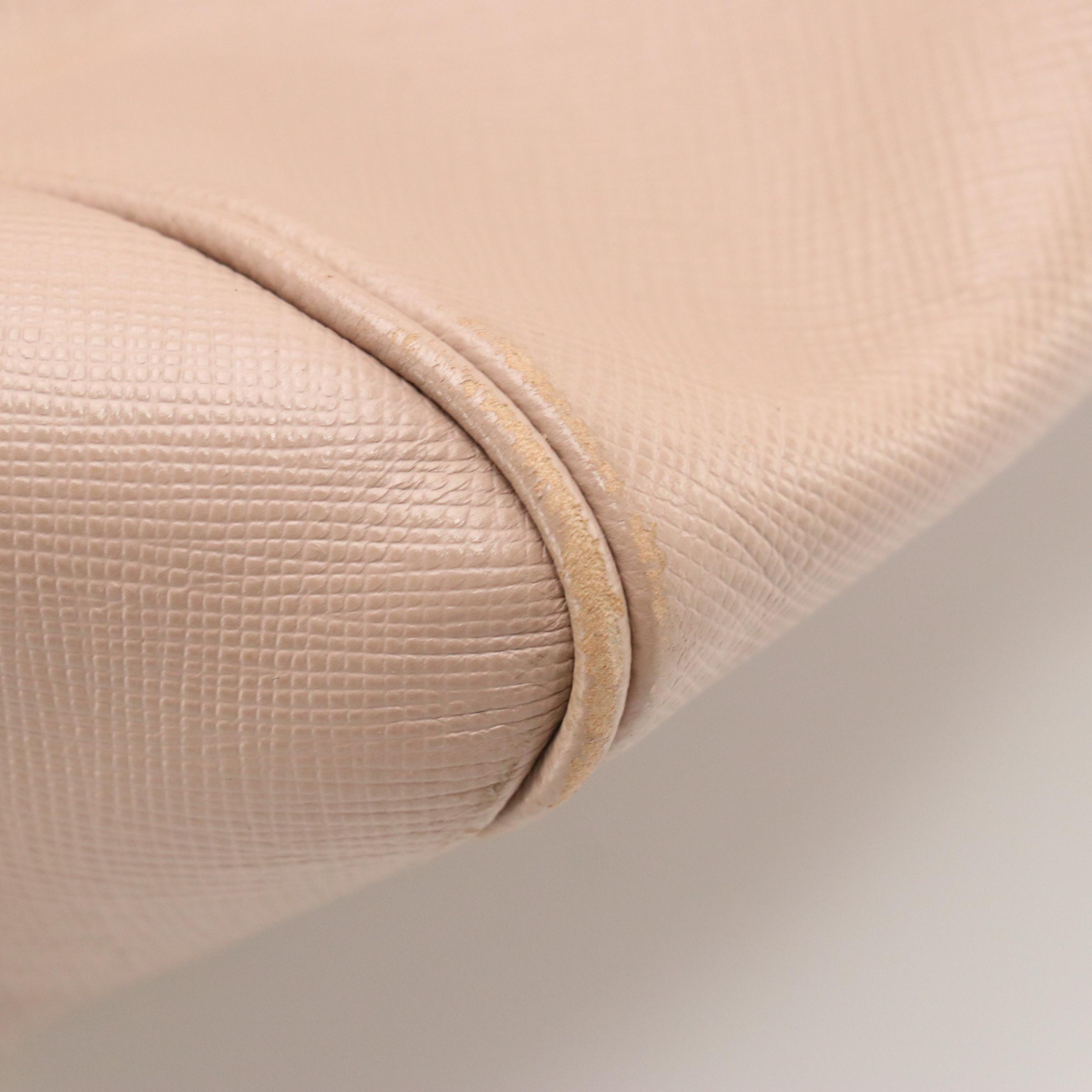 Prada Boston Two-Way Bag in Blush Pink Lux Saffiano Leather