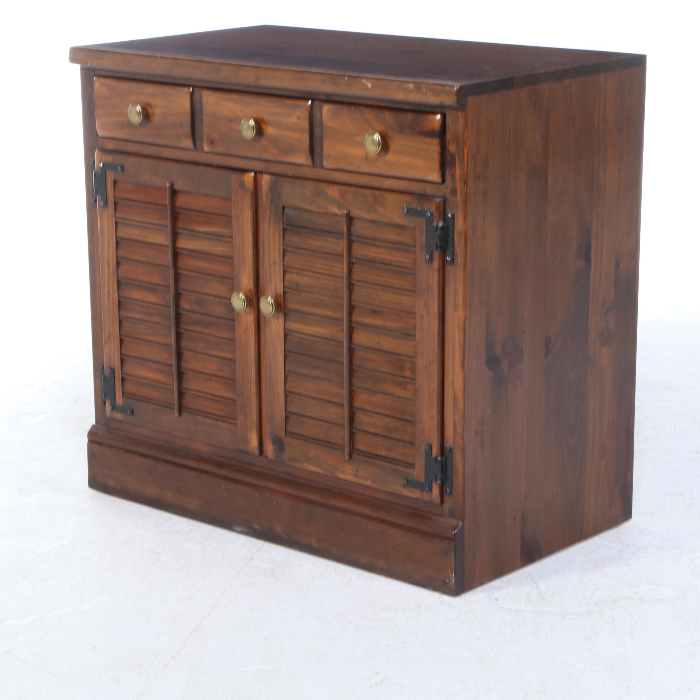 Ethan Allen "American Traditional" Pine Side Cabinet, Dated 1967