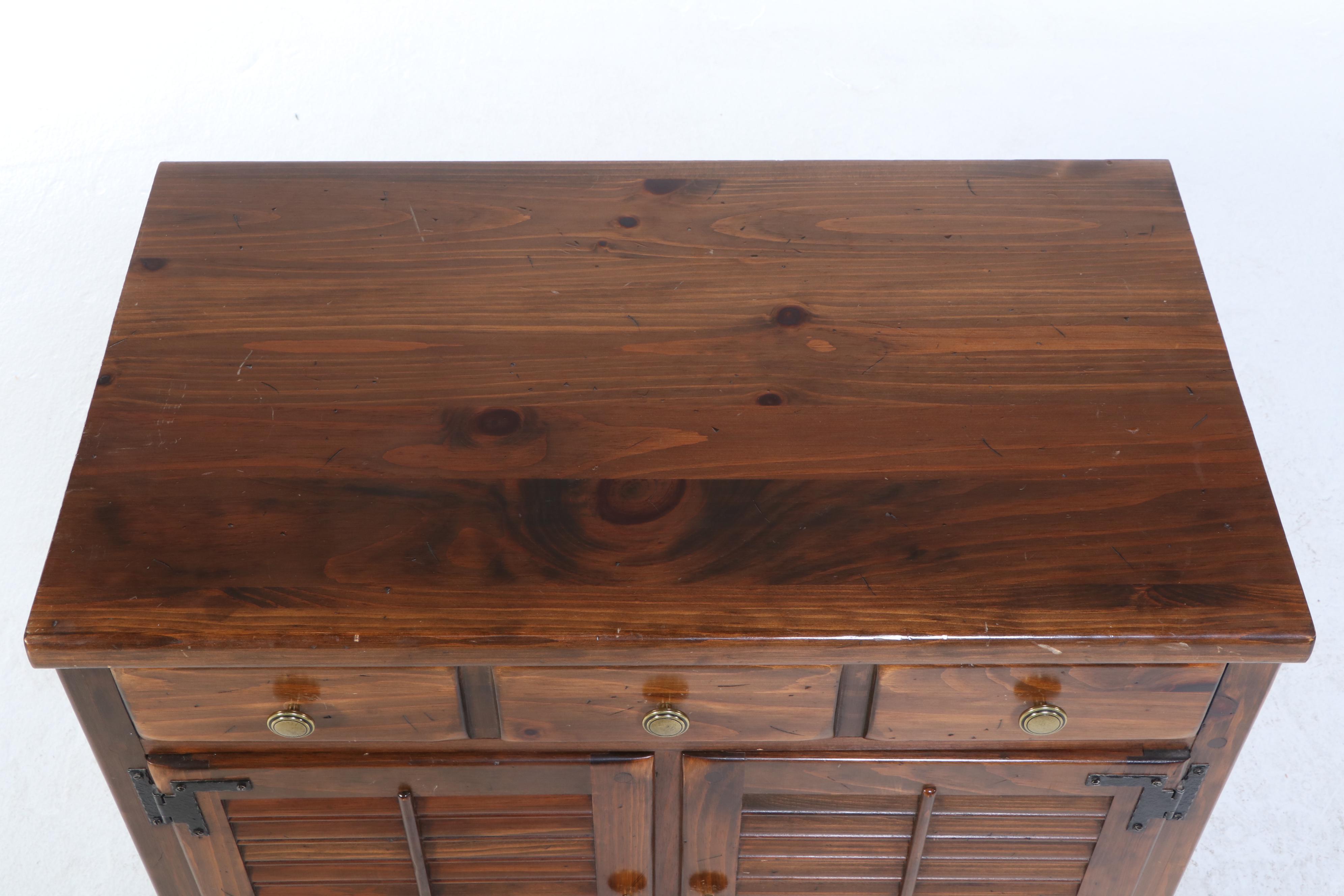 Ethan Allen "American Traditional" Pine Side Cabinet, Dated 1967