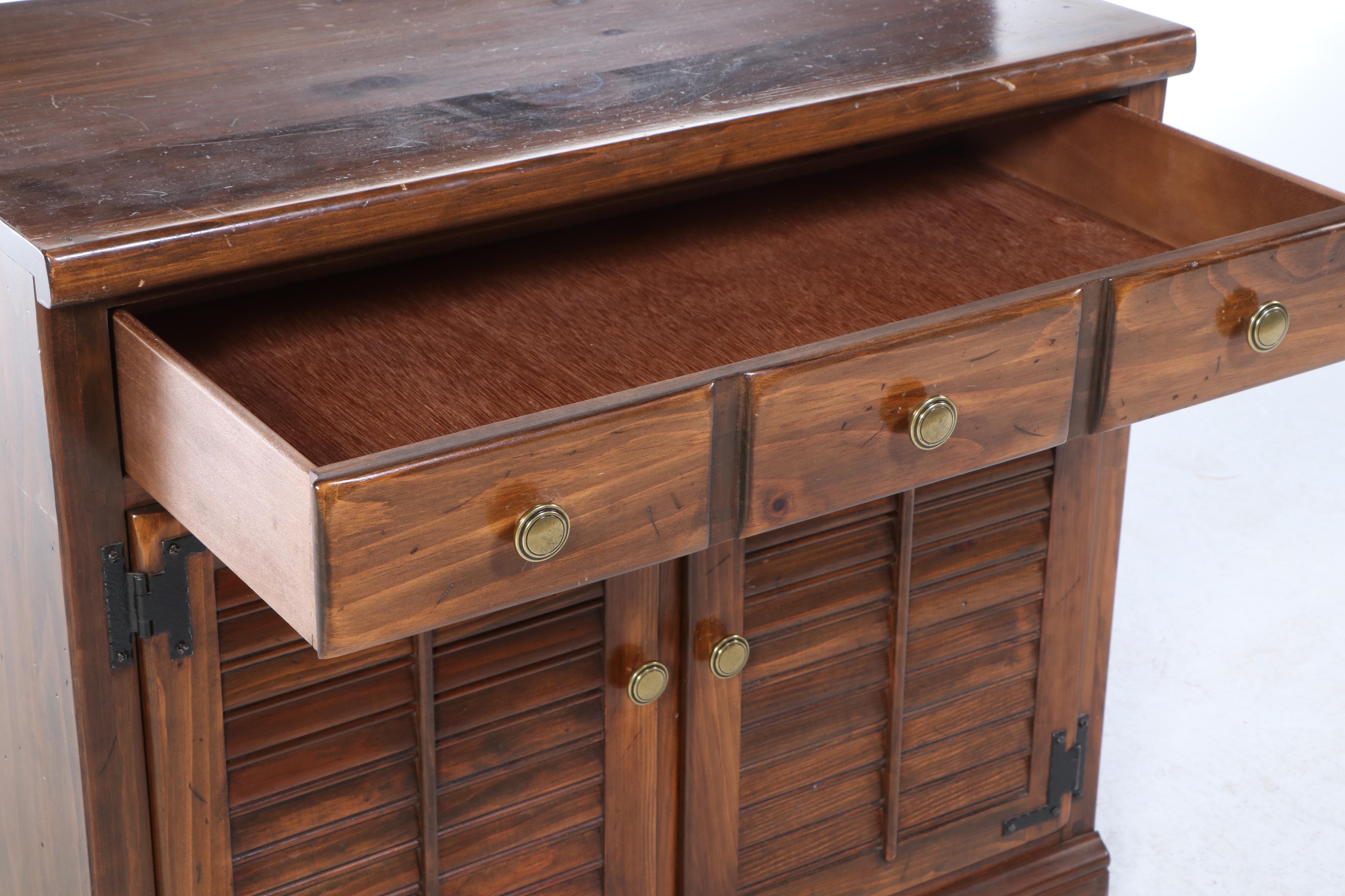 Ethan Allen "American Traditional" Pine Side Cabinet, Dated 1967