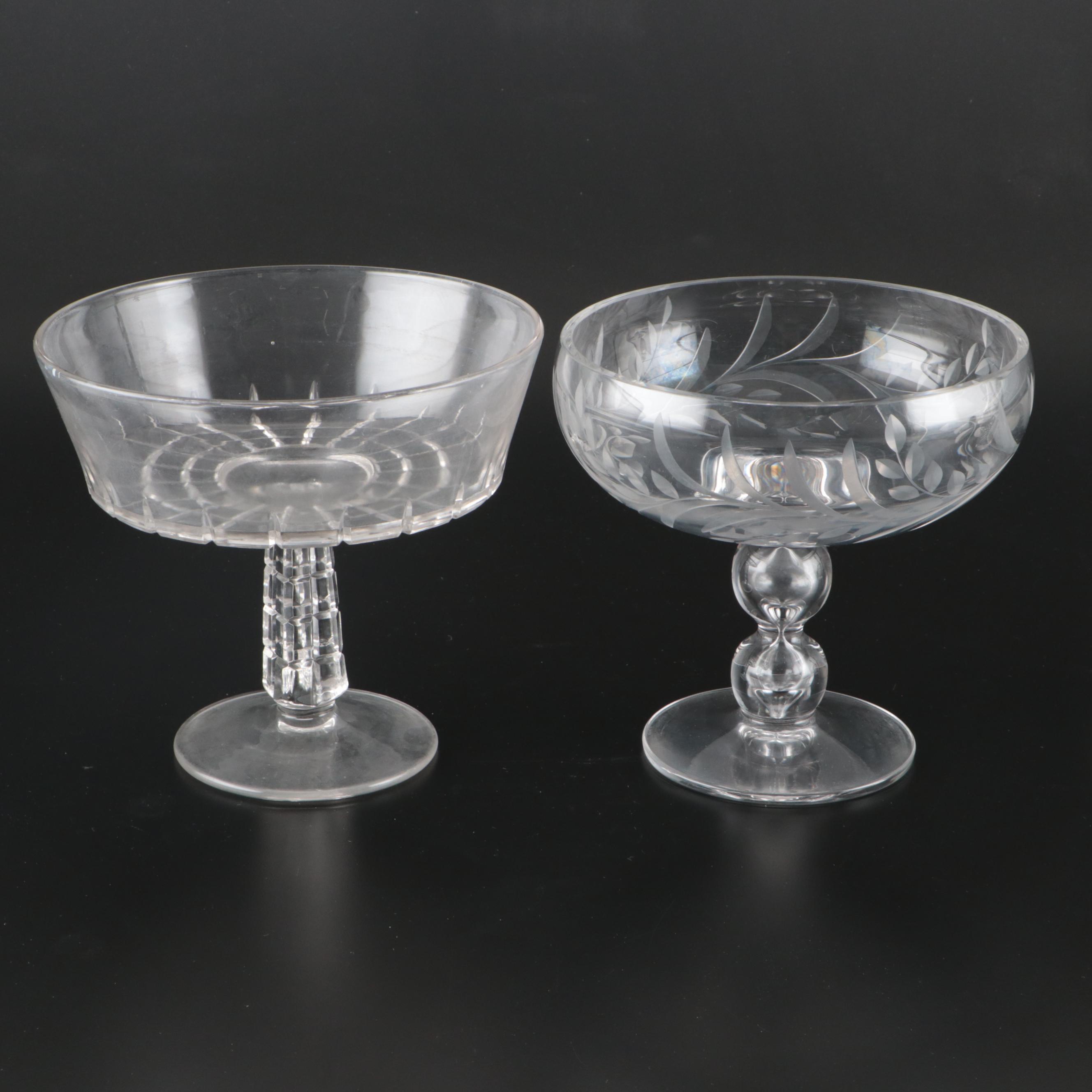 Bryce "Horn of Plenty" Glass Decanter with Wine Glasses, Vase and Serveware