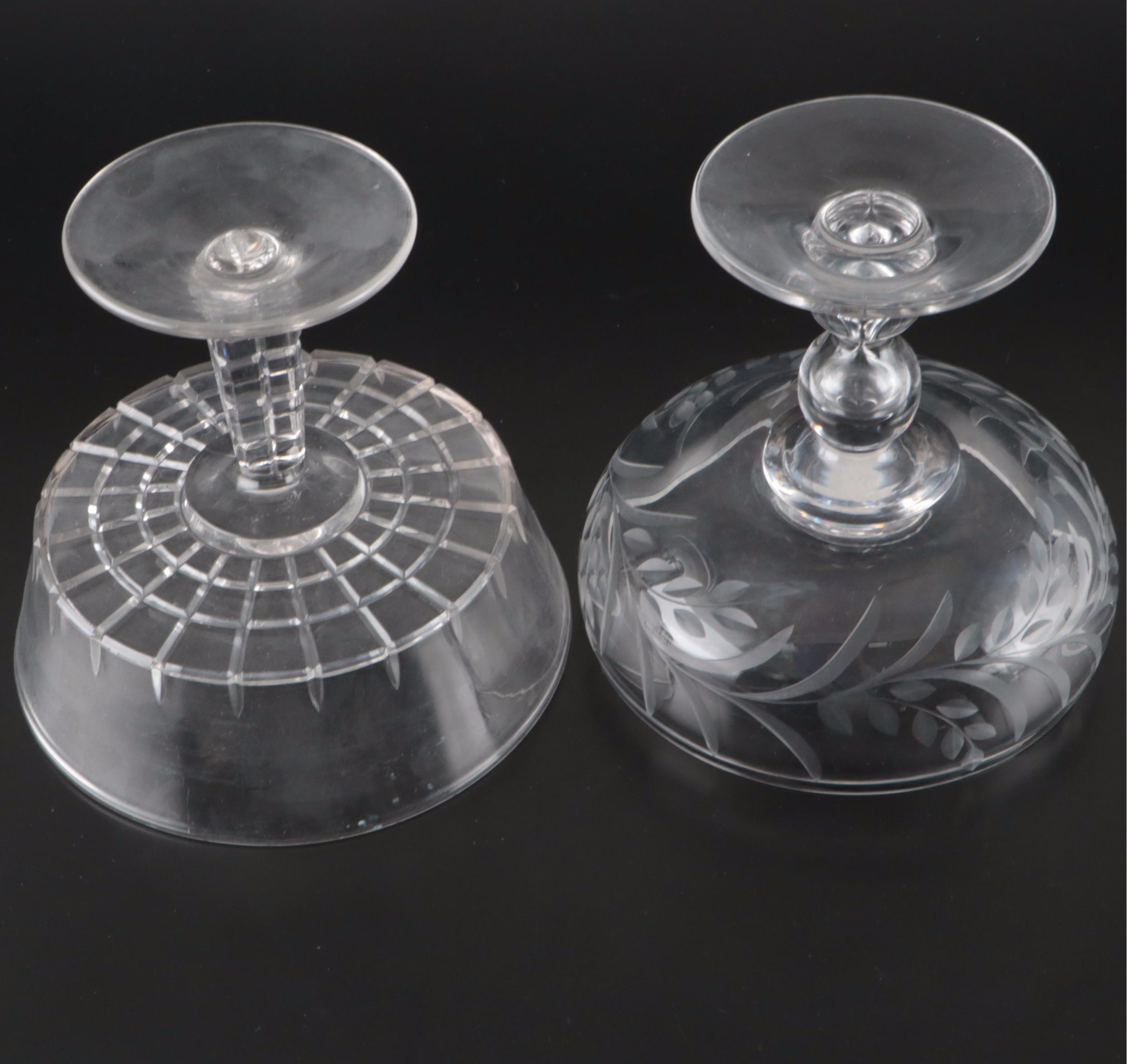 Bryce "Horn of Plenty" Glass Decanter with Wine Glasses, Vase and Serveware