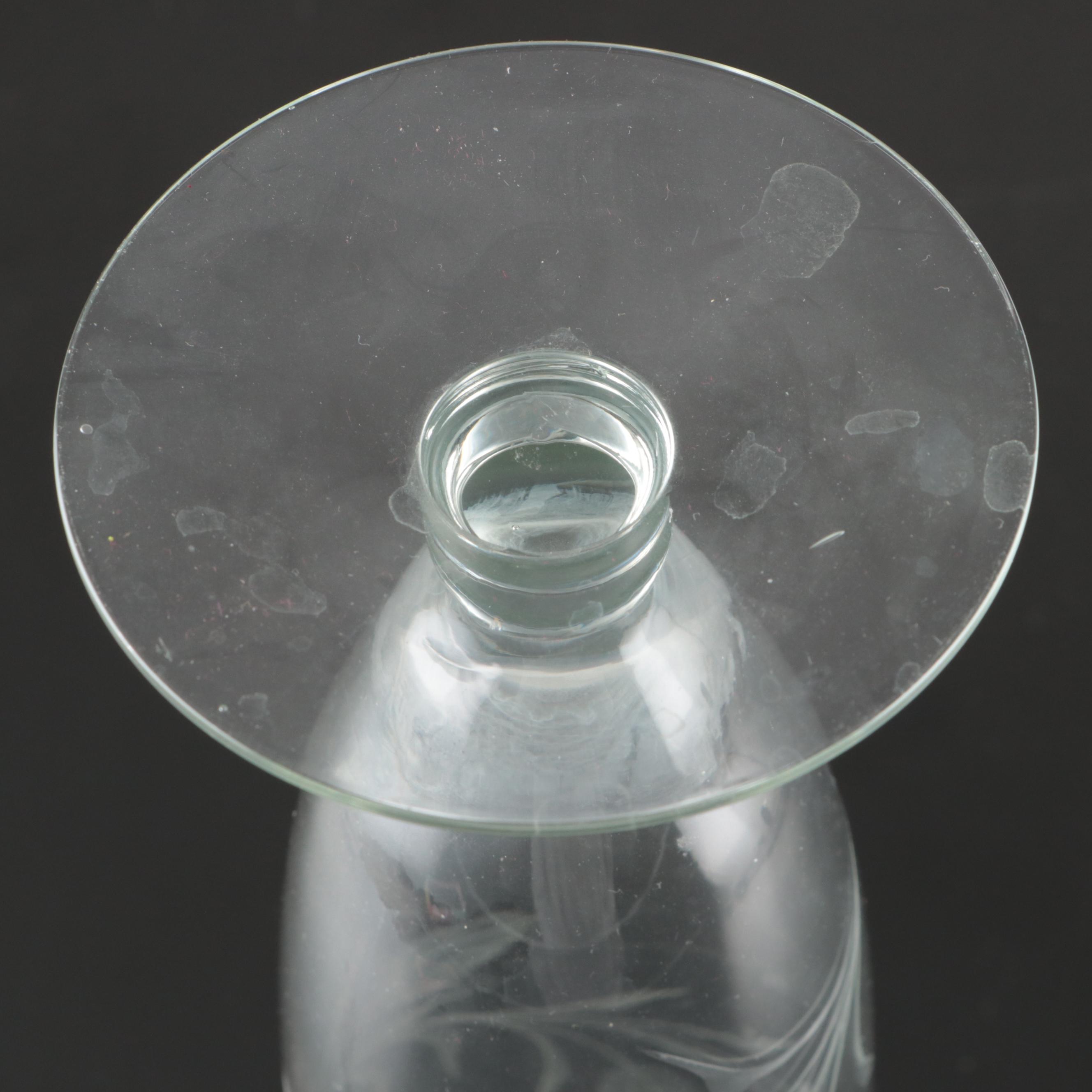 Bryce "Horn of Plenty" Glass Decanter with Wine Glasses, Vase and Serveware