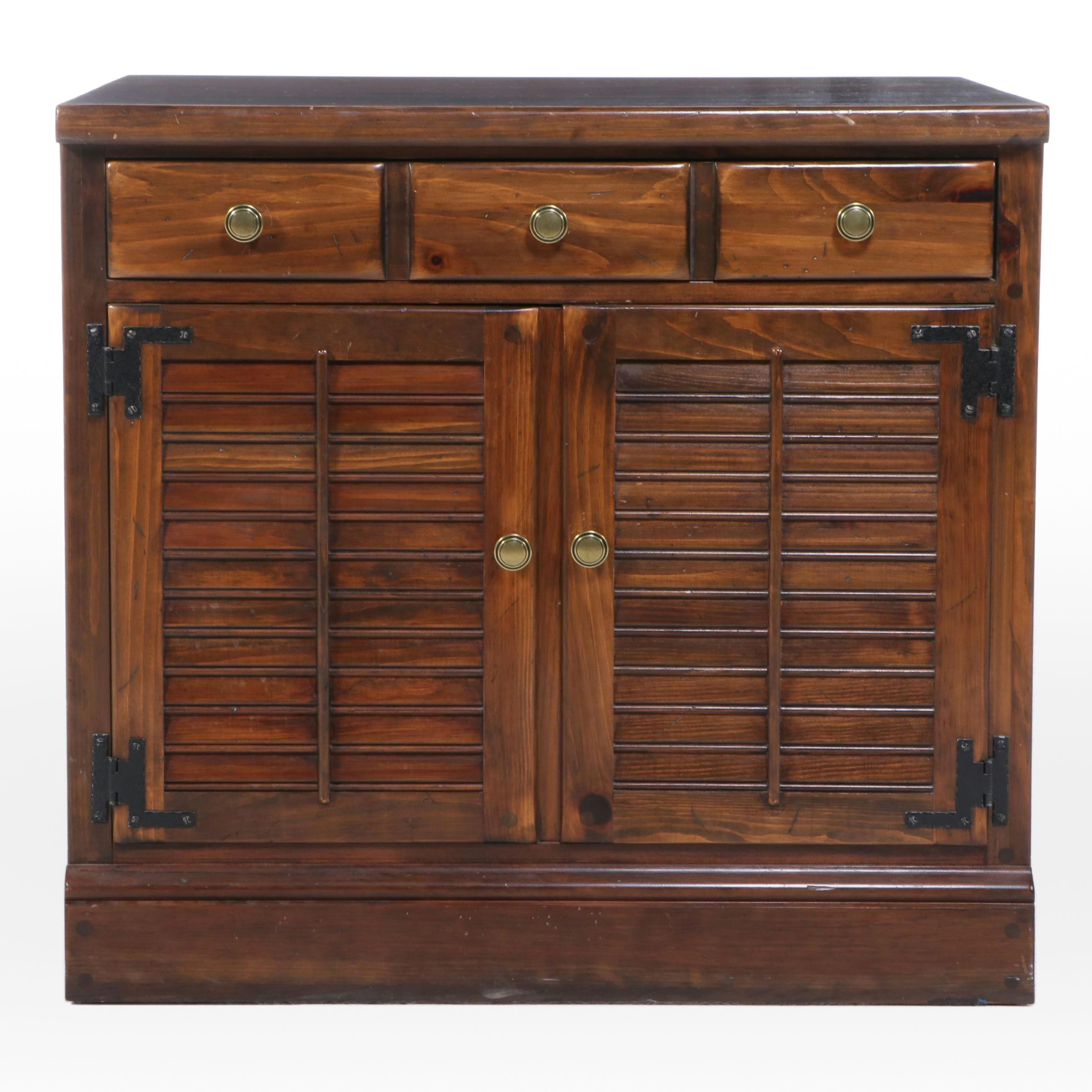 Ethan Allen "American Traditional" Pine Side Cabinet, Dated 1967