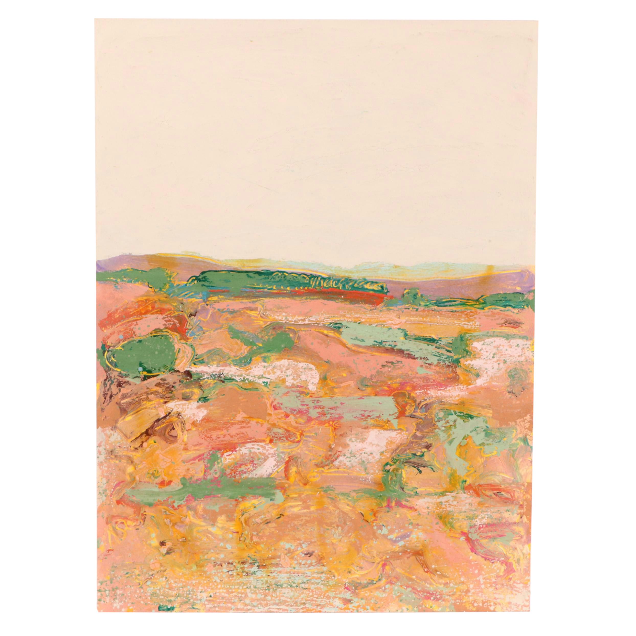Harry Hilson Abstracted Landscape, Late 20th Century