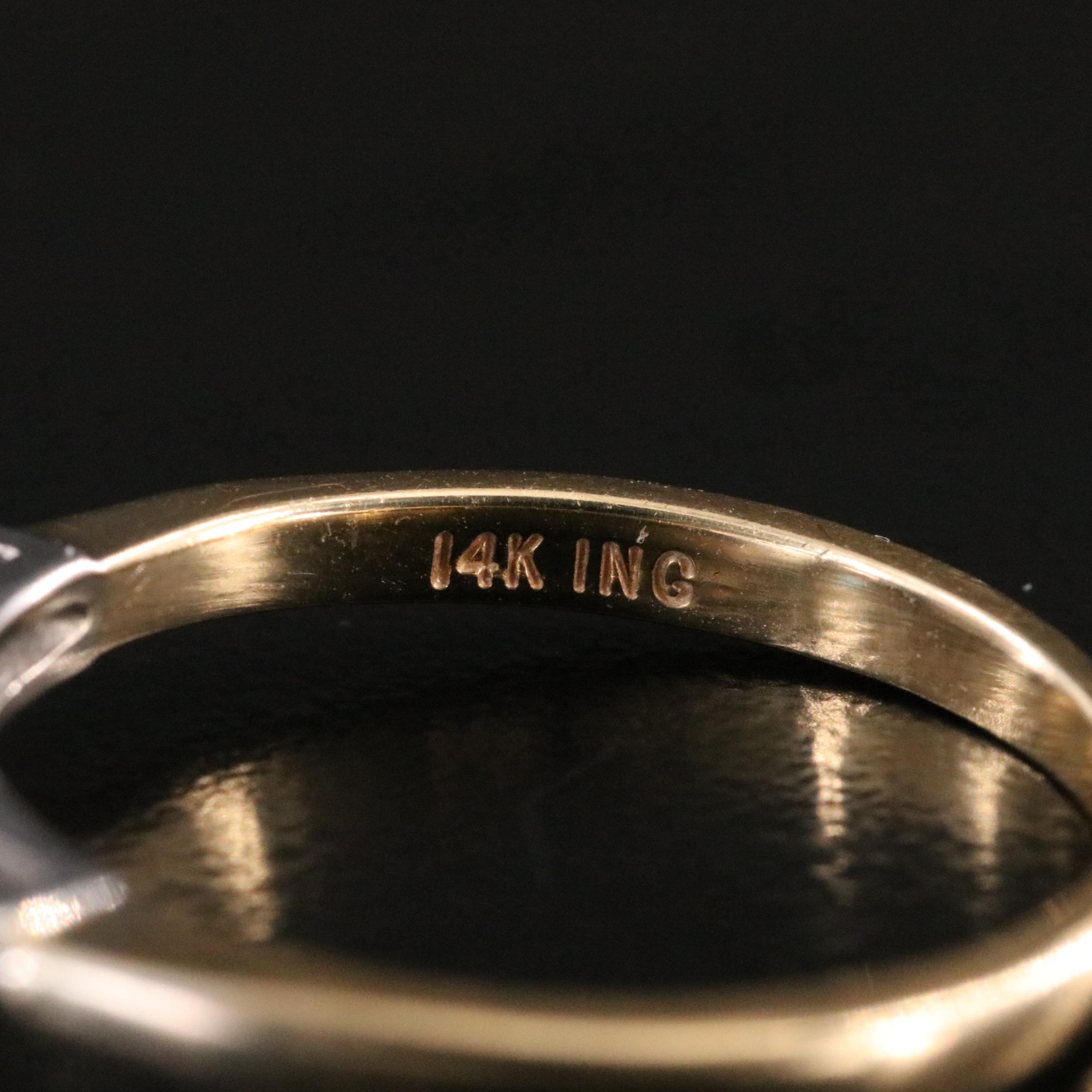 14K Aquamarine and 0.10 CTW Diamond Ring