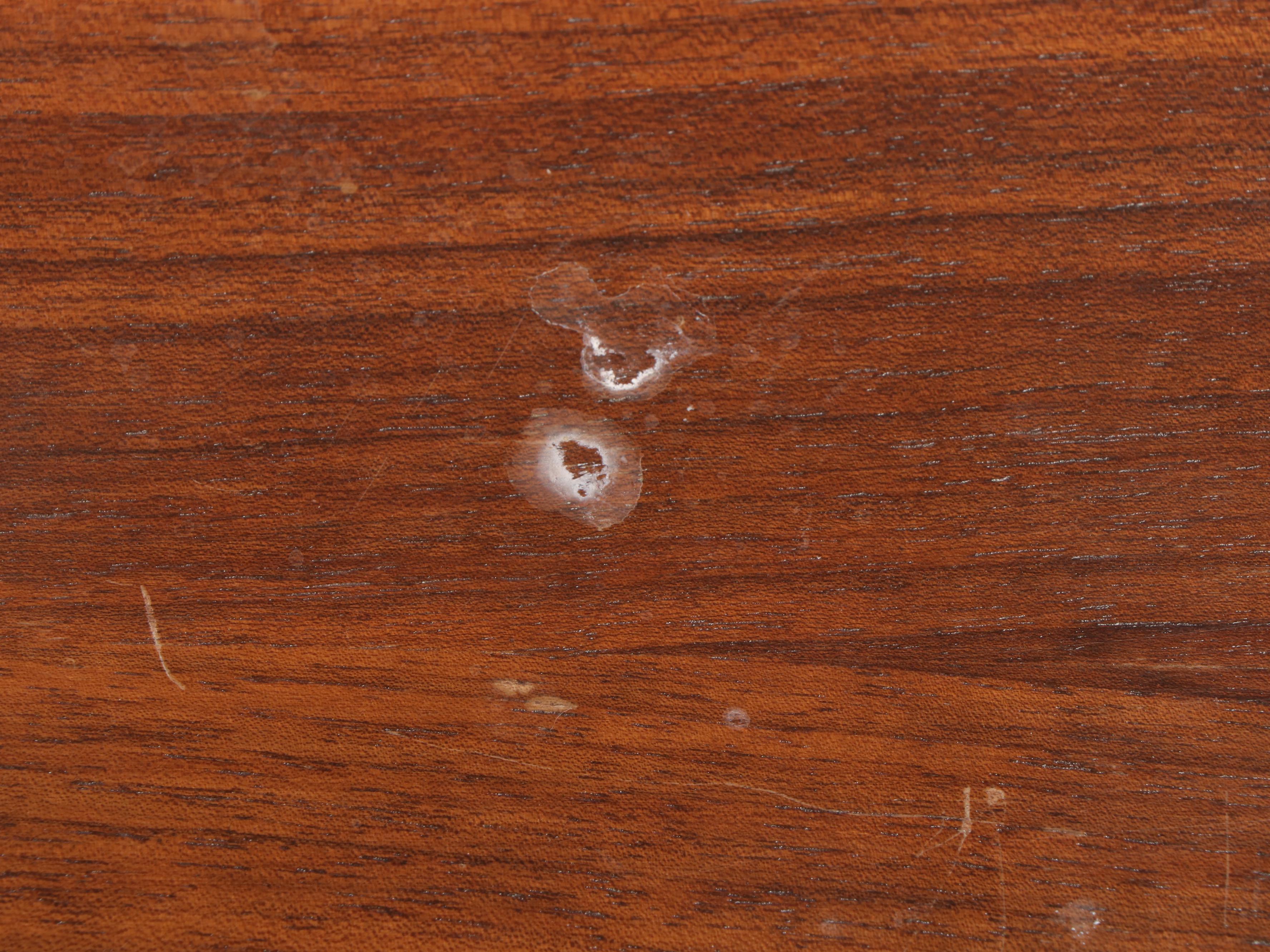 Pair of Mid Century Modern Walnut TV Tray Tables with Stand