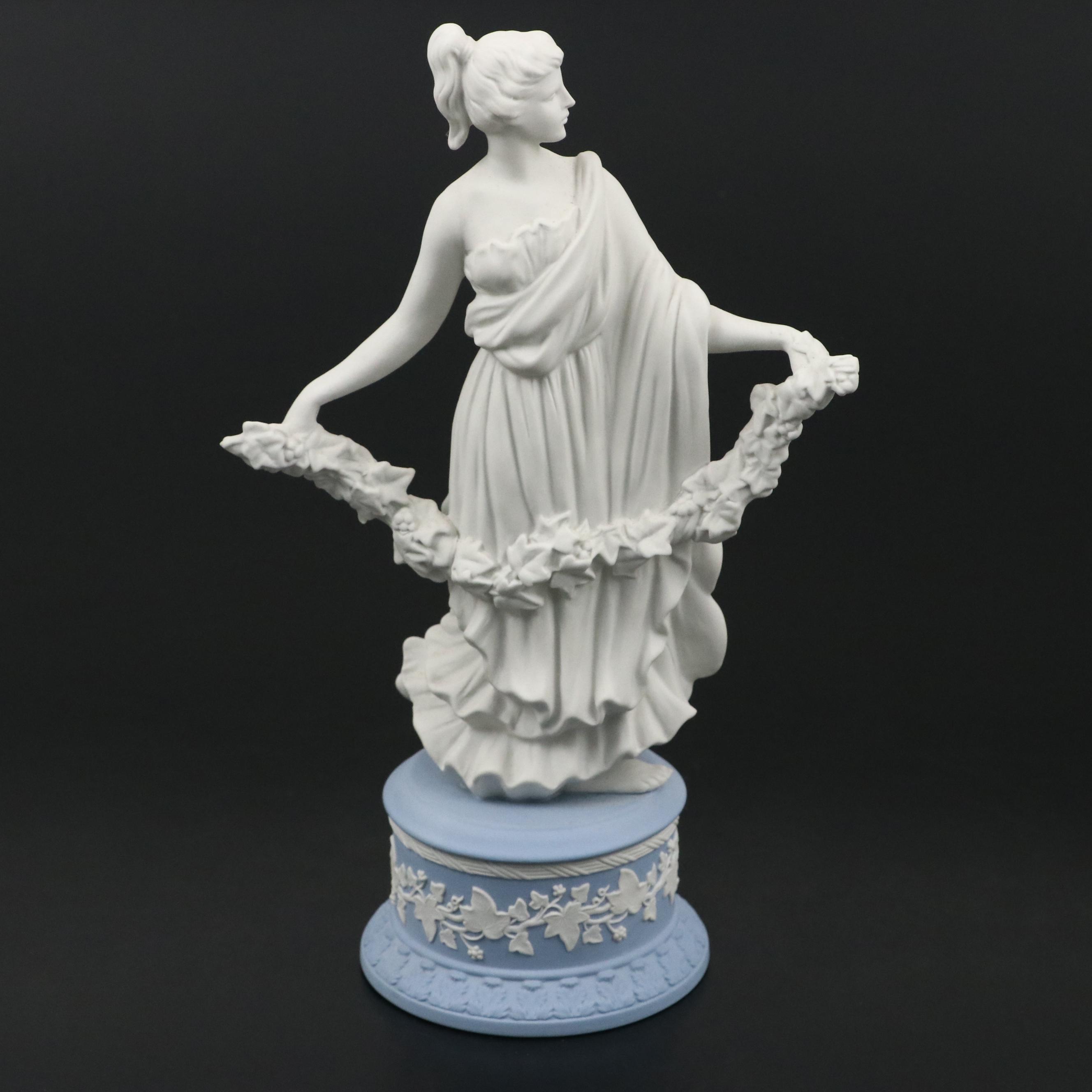 Wedgwood Jasperware Dancing Hours Collection "Joy Garland" Figurine
